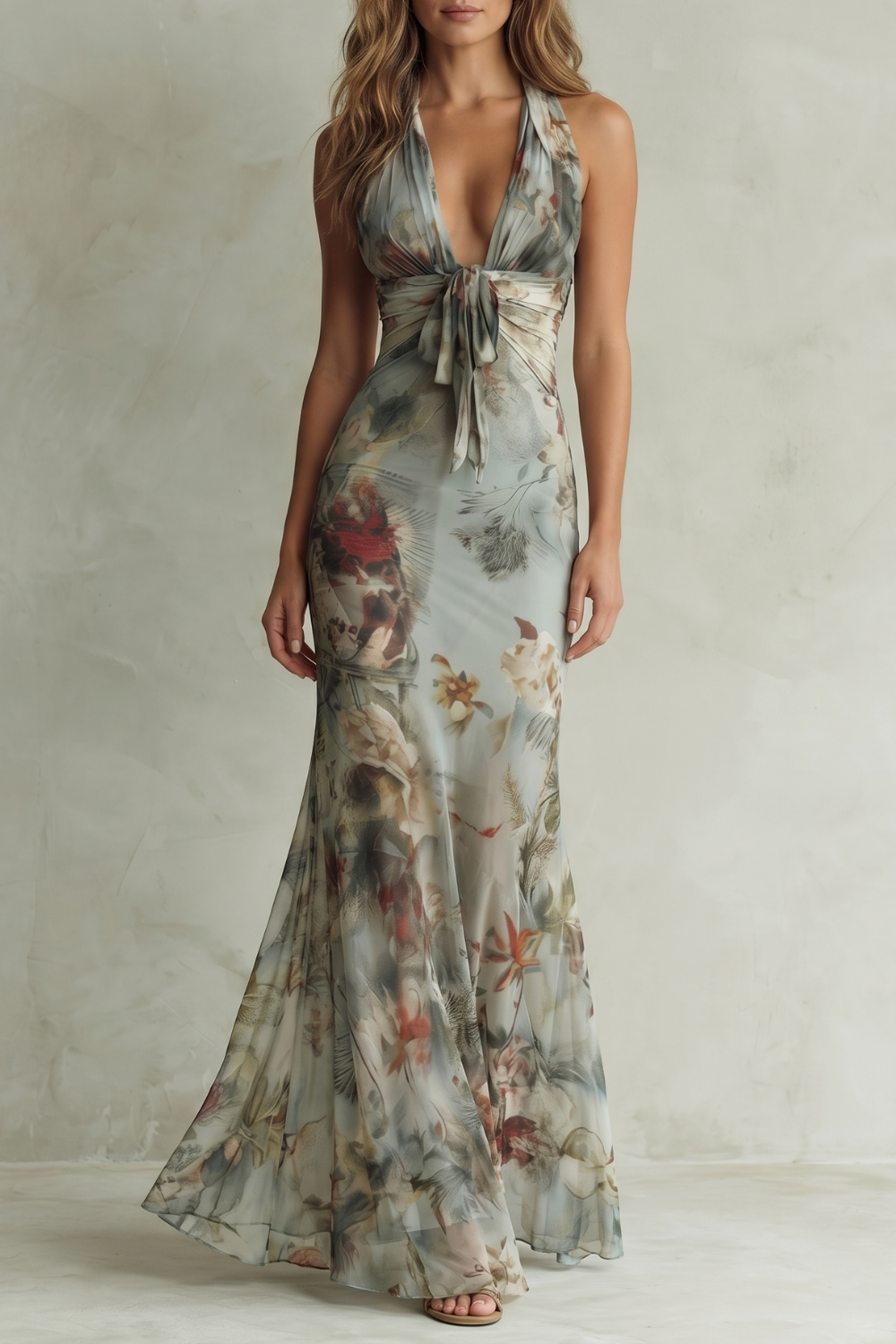 ワンピース melt the lady flora long dress Floravienne – Vintage chiffon allure – Maxi dress