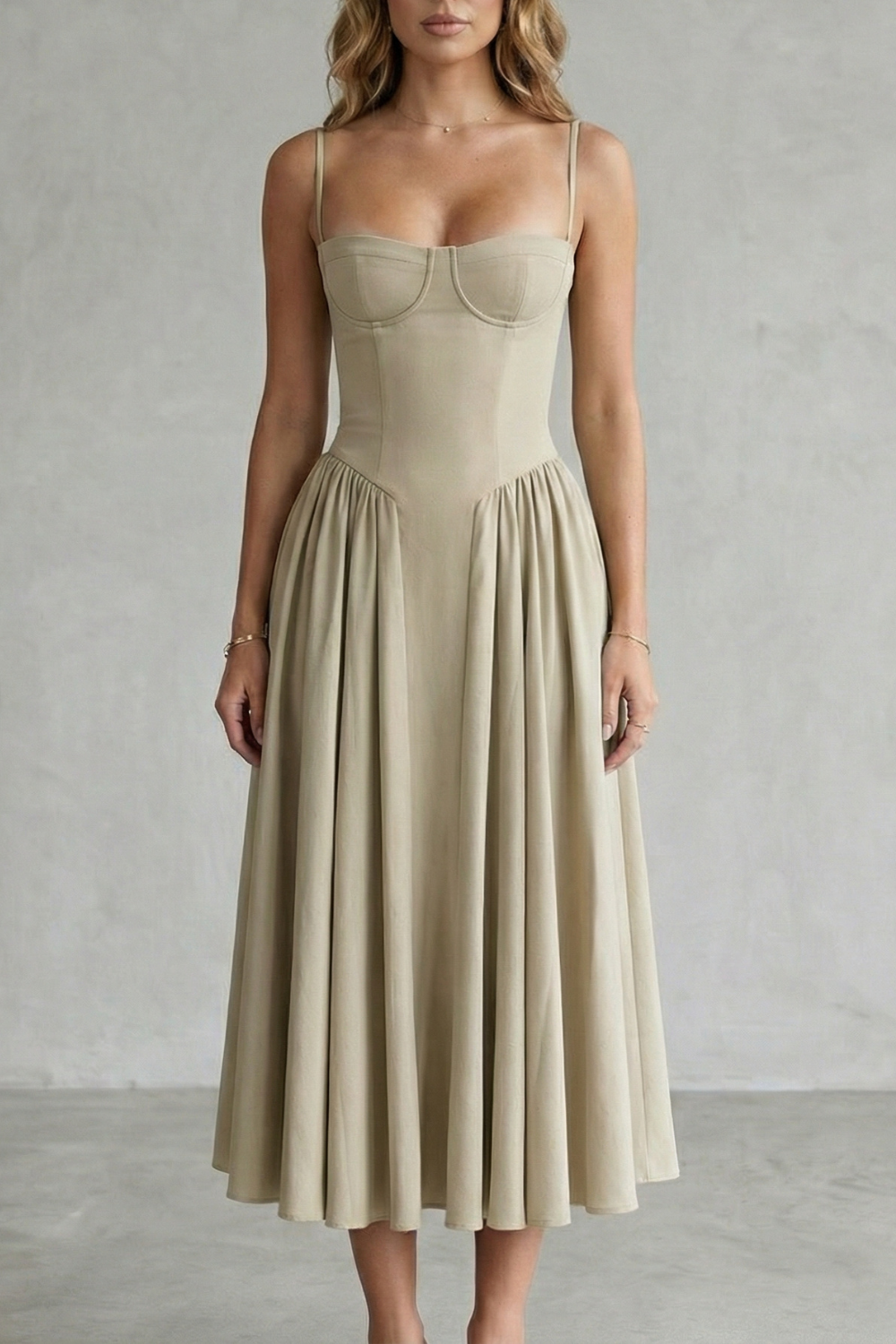 Calliope – Timeless structure – Women’s Sleeveless Structured Dress-10599022199127-OLVIA ROSE LONDON