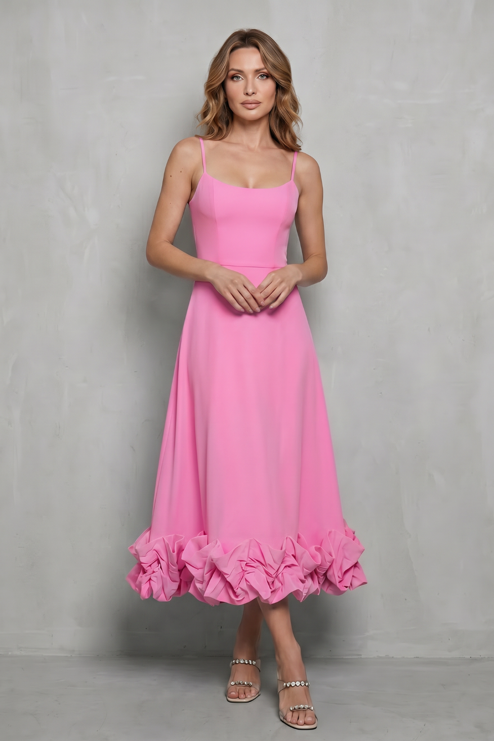 Elowenne – Romantic ruffle hem – Sleeveless midi dress Elowenne – Romantic ruffle hem – Sleeveless midi dress