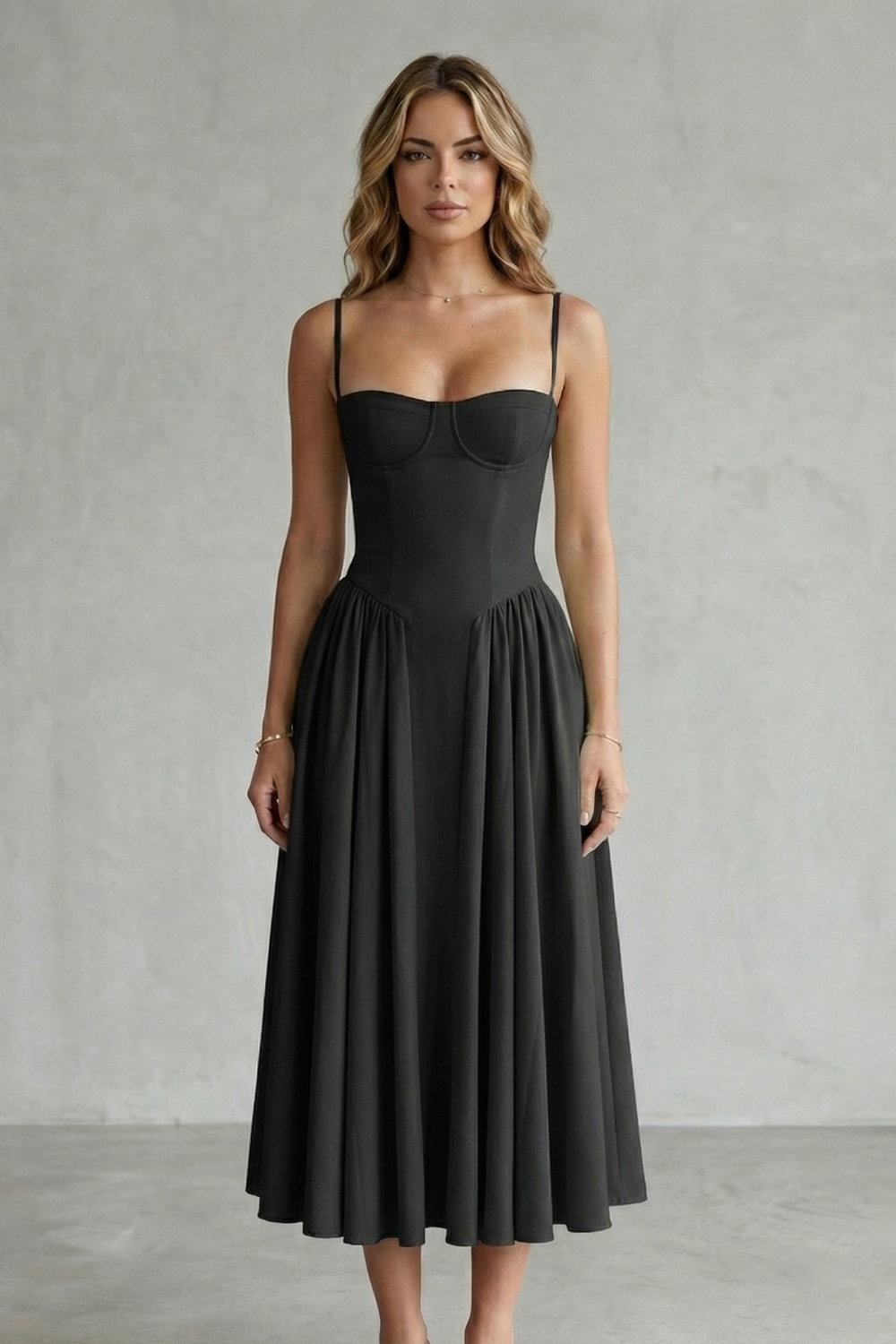 Calliope – Timeless structure – Women’s Sleeveless Structured Dress-10599022199127-OLVIA ROSE LONDON