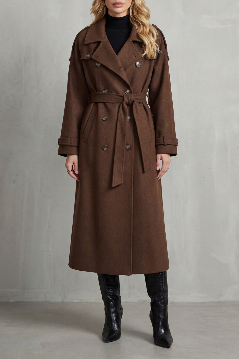 Maubéry – Oversized structure – Wool trench coat-10468759601495-OLVIA ROSE LONDON