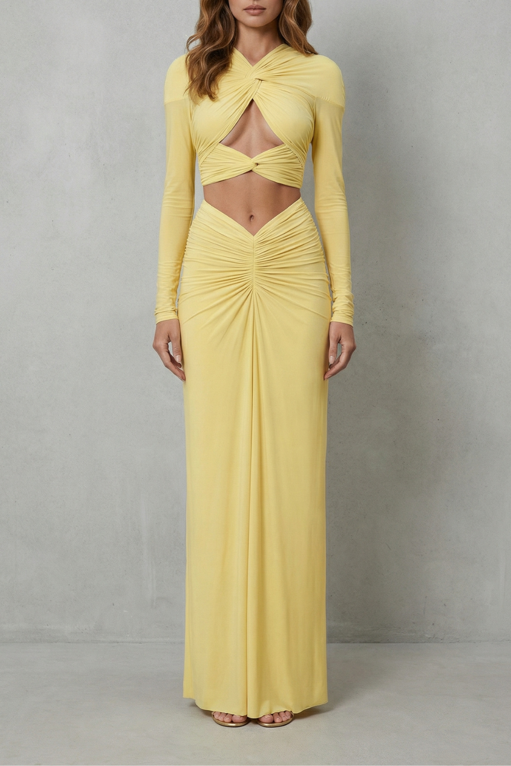 Juliet – Radiant allure – Women’s Ruched Cutout Skirt Set-10598837977431-OLVIA ROSE LONDON