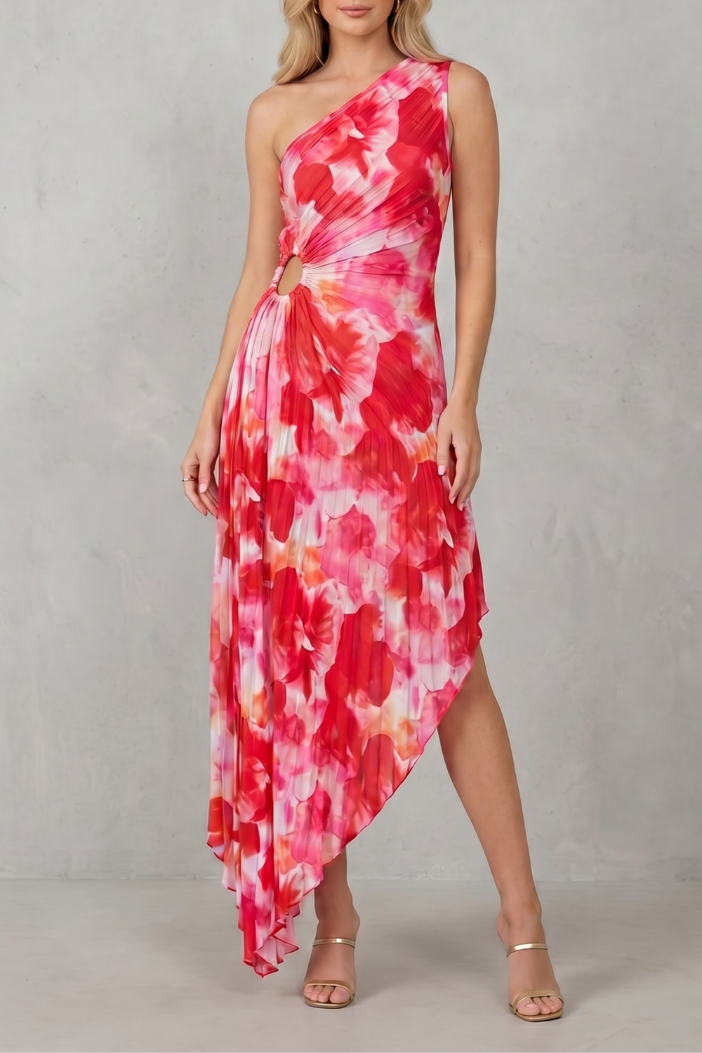 Juniper – Bold bloom – Women’s One-Shoulder Printed Maxi Dress-10598813827415-OLVIA ROSE LONDON