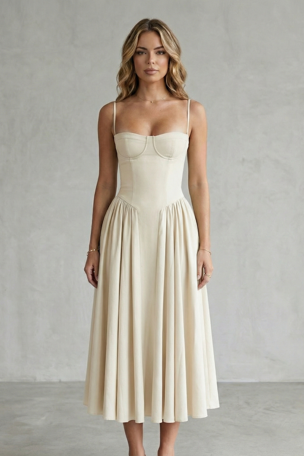 Calliope – Timeless structure – Women’s Sleeveless Structured Dress-10599022199127-OLVIA ROSE LONDON