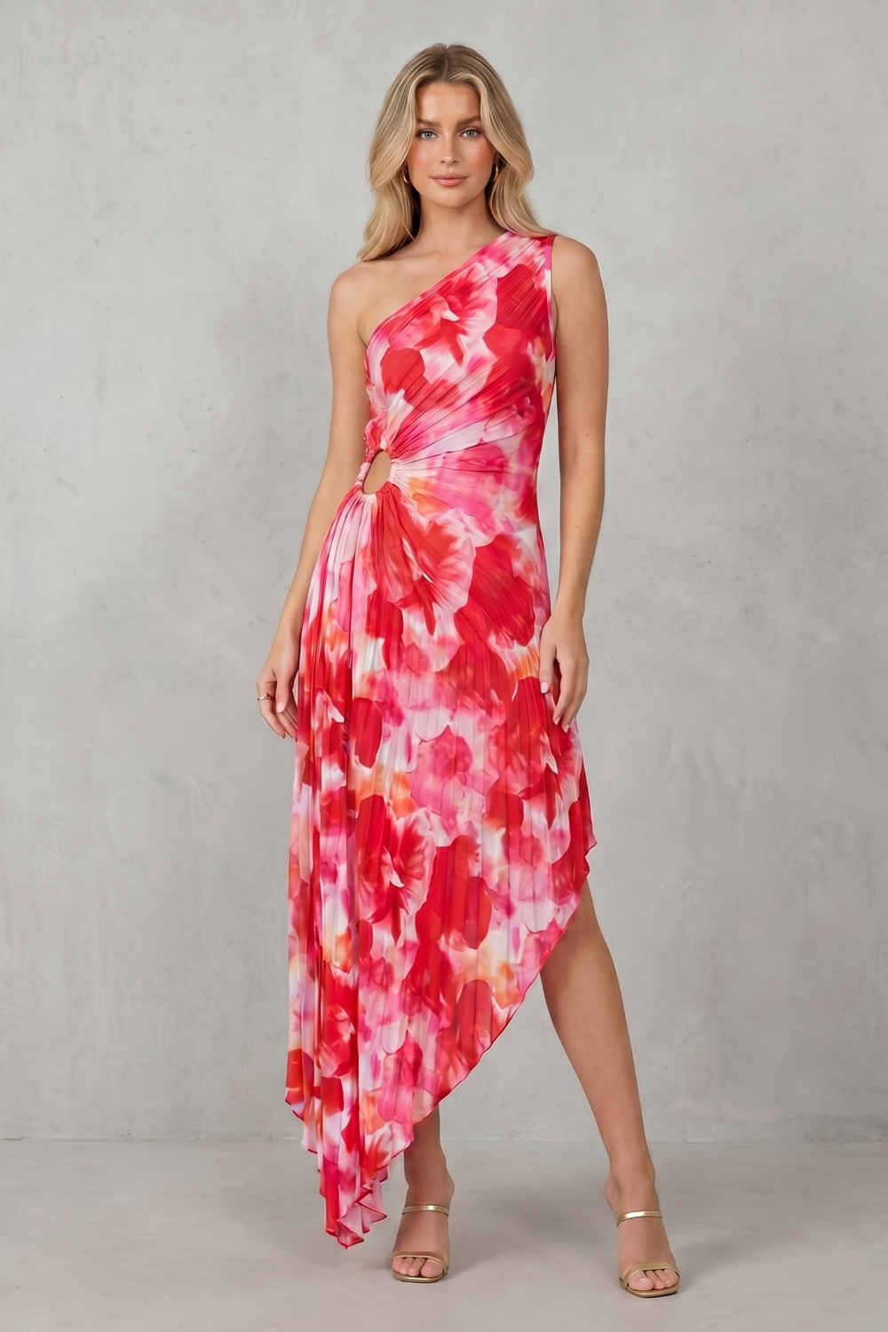 Juniper – Bold bloom – Women’s One-Shoulder Printed Maxi Dress-10598813827415-OLVIA ROSE LONDON