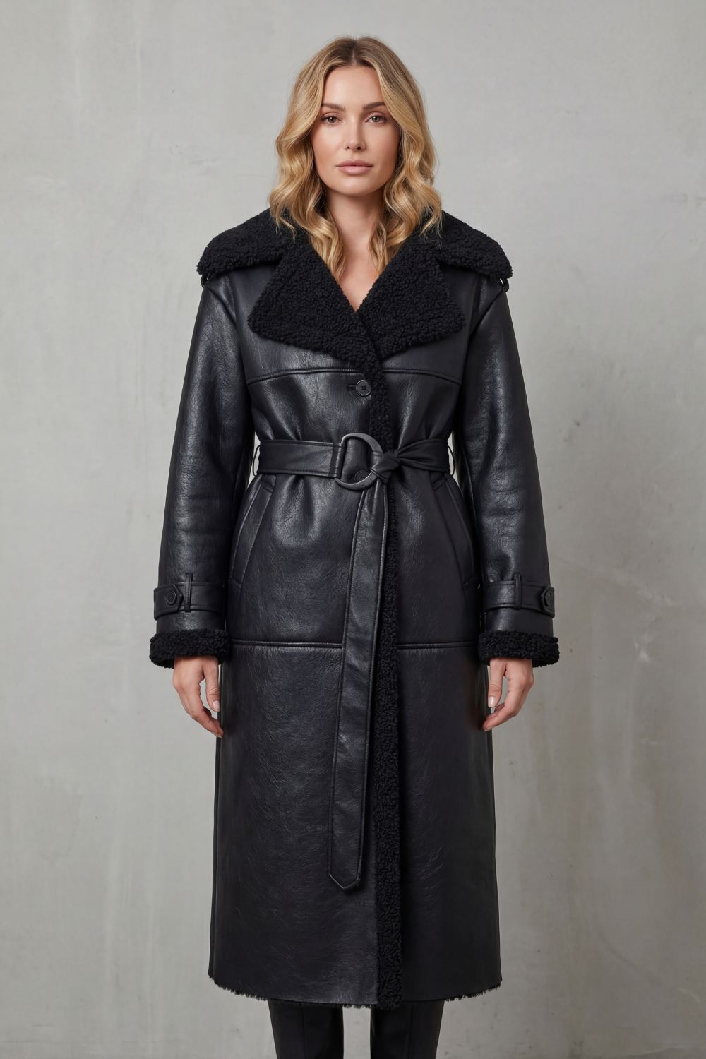 Ravienne – Oversized belted warmth – Shearling coat-10475327553879-OLVIA ROSE LONDON