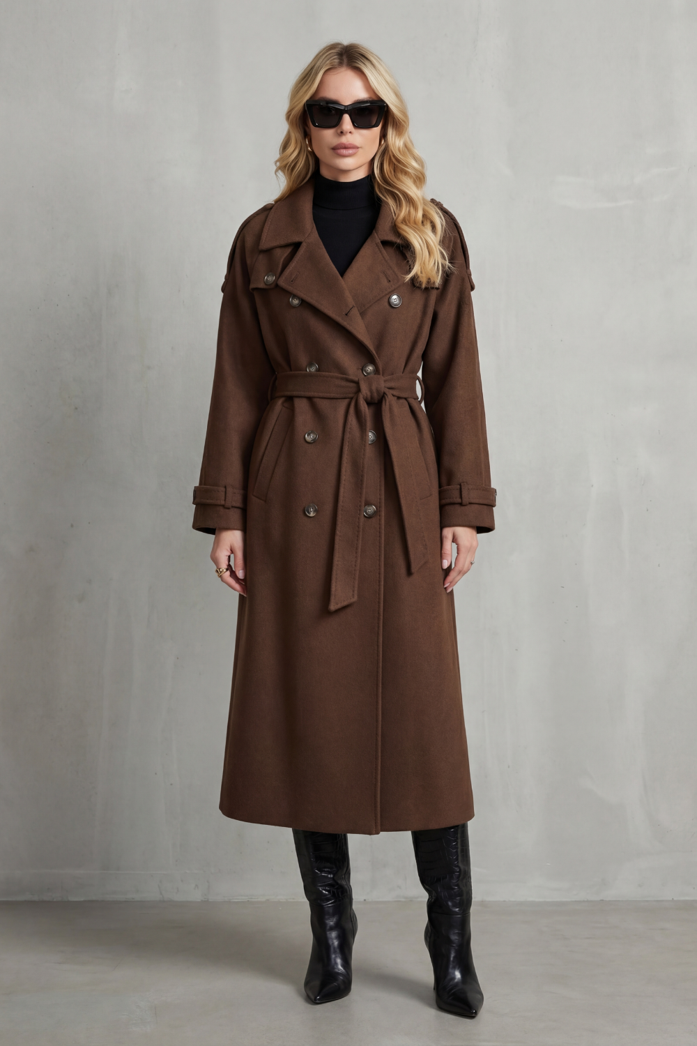 Maubéry – Oversized structure – Wool trench coat-10468759601495-OLVIA ROSE LONDON