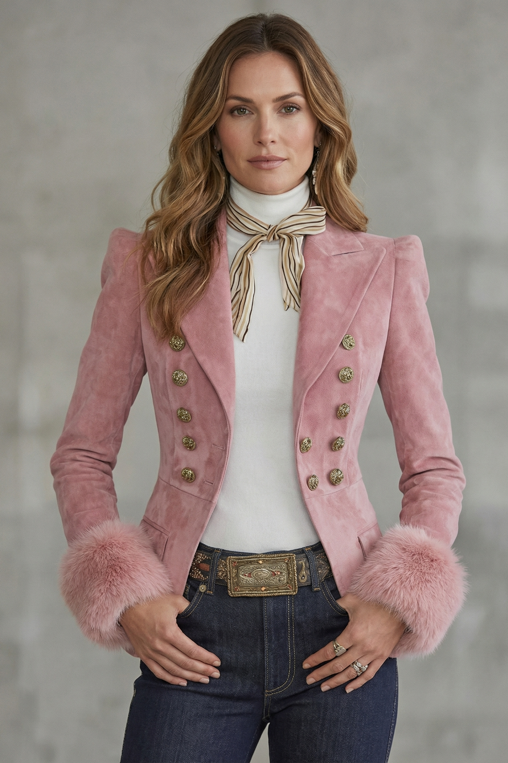 Élouren – Tailored slim fit elegance – Suede blazer-10644576436567-OLVIA ROSE LONDON