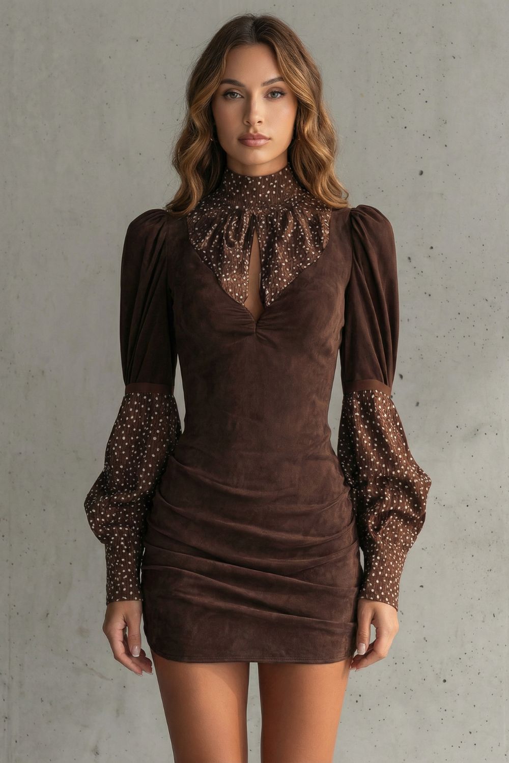 Serelinne – Vintage puff sleeve – Mini dress-10454207201623-OLVIA ROSE LONDON