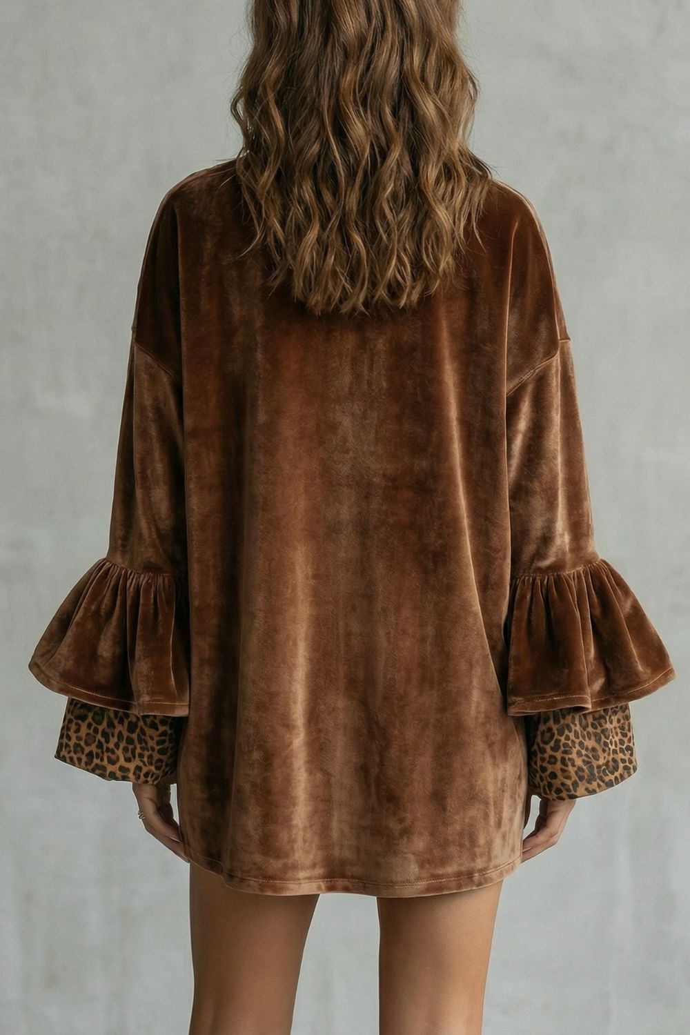 Velanique – Tiered sleeve detail – Velvet mini dress-10452986593623-OLVIA ROSE LONDON