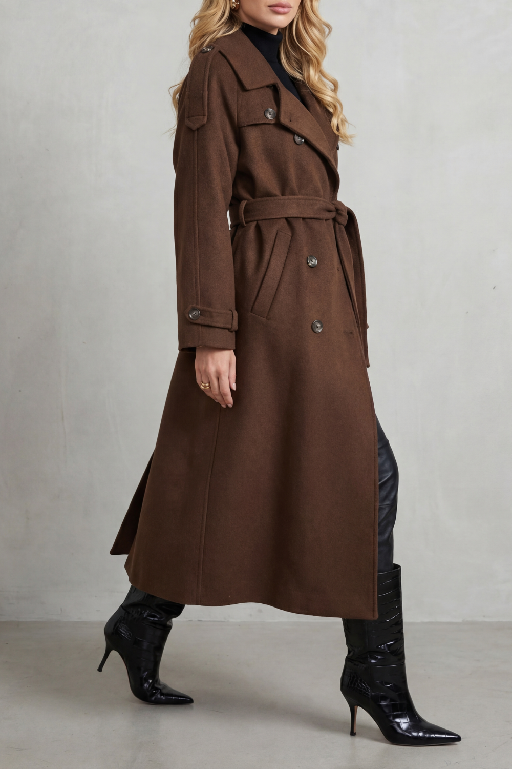 Maubéry – Oversized structure – Wool trench coat-10468759601495-OLVIA ROSE LONDON