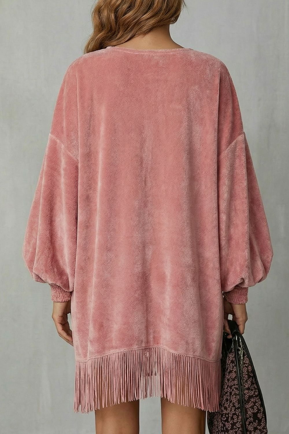 Bellurie – Voluminous sleeves – Fringe mini dress-10452963361111-OLVIA ROSE LONDON