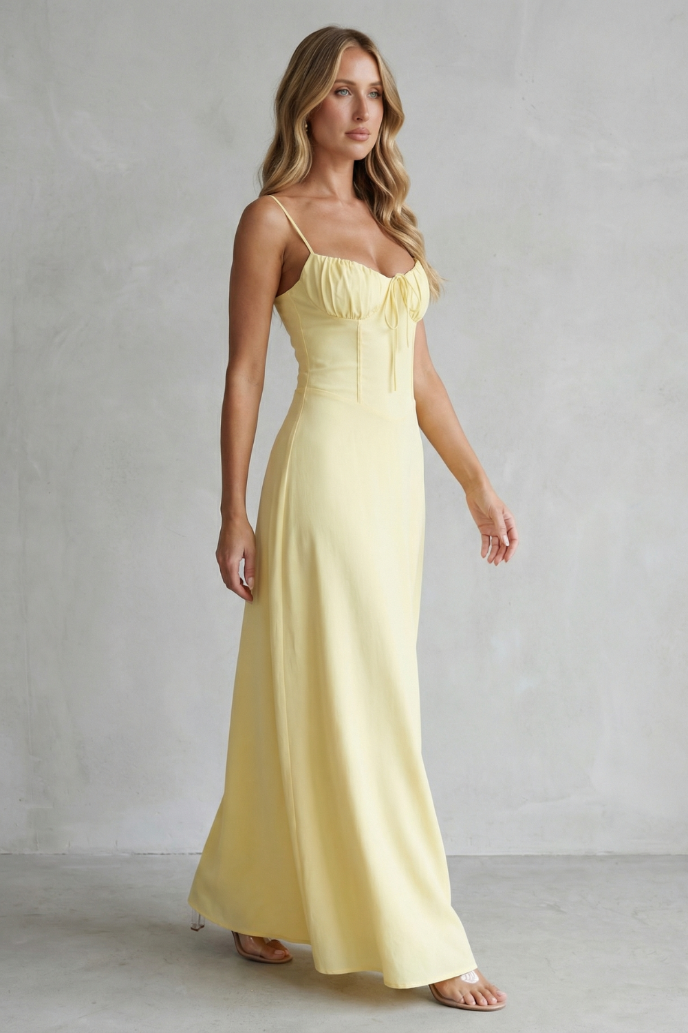 Selena – Soft corset charm – Sleeveless flowing maxi dress-10598804586839-OLVIA ROSE LONDON