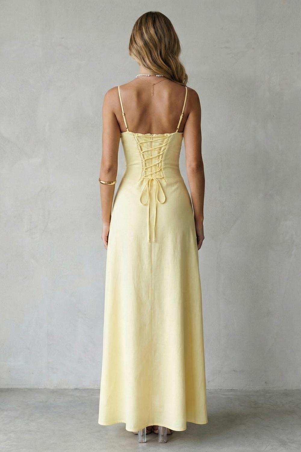 Selena – Soft corset charm – Sleeveless flowing maxi dress-10598804586839-OLVIA ROSE LONDON