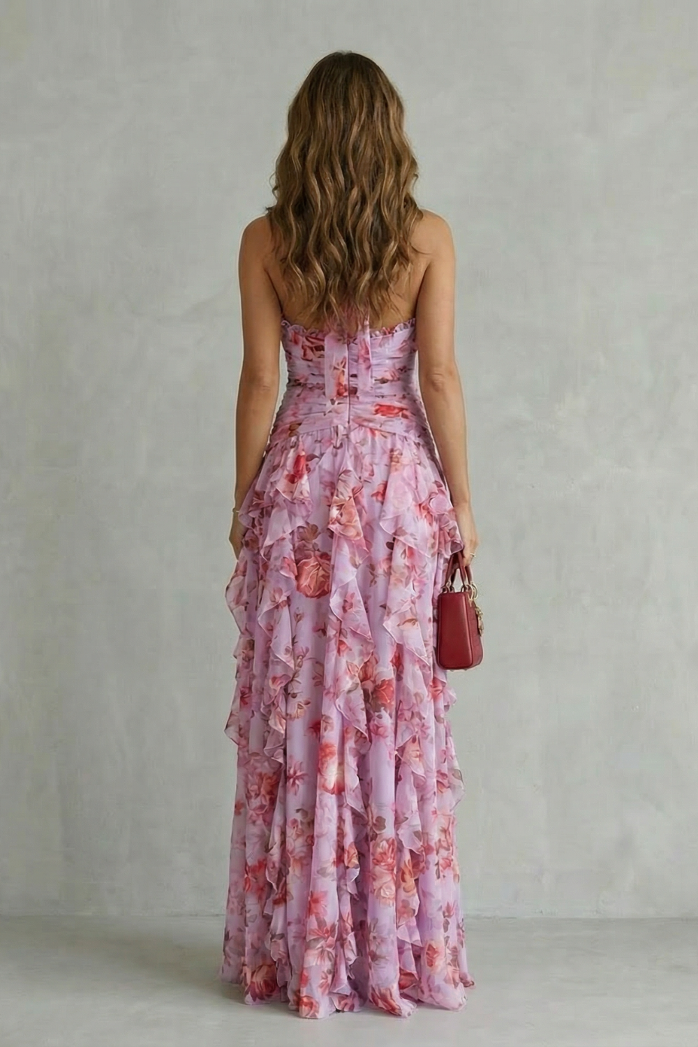 Belladina – Romantic rose cascade – Halter maxi dress-10601551757655-OLVIA ROSE LONDON