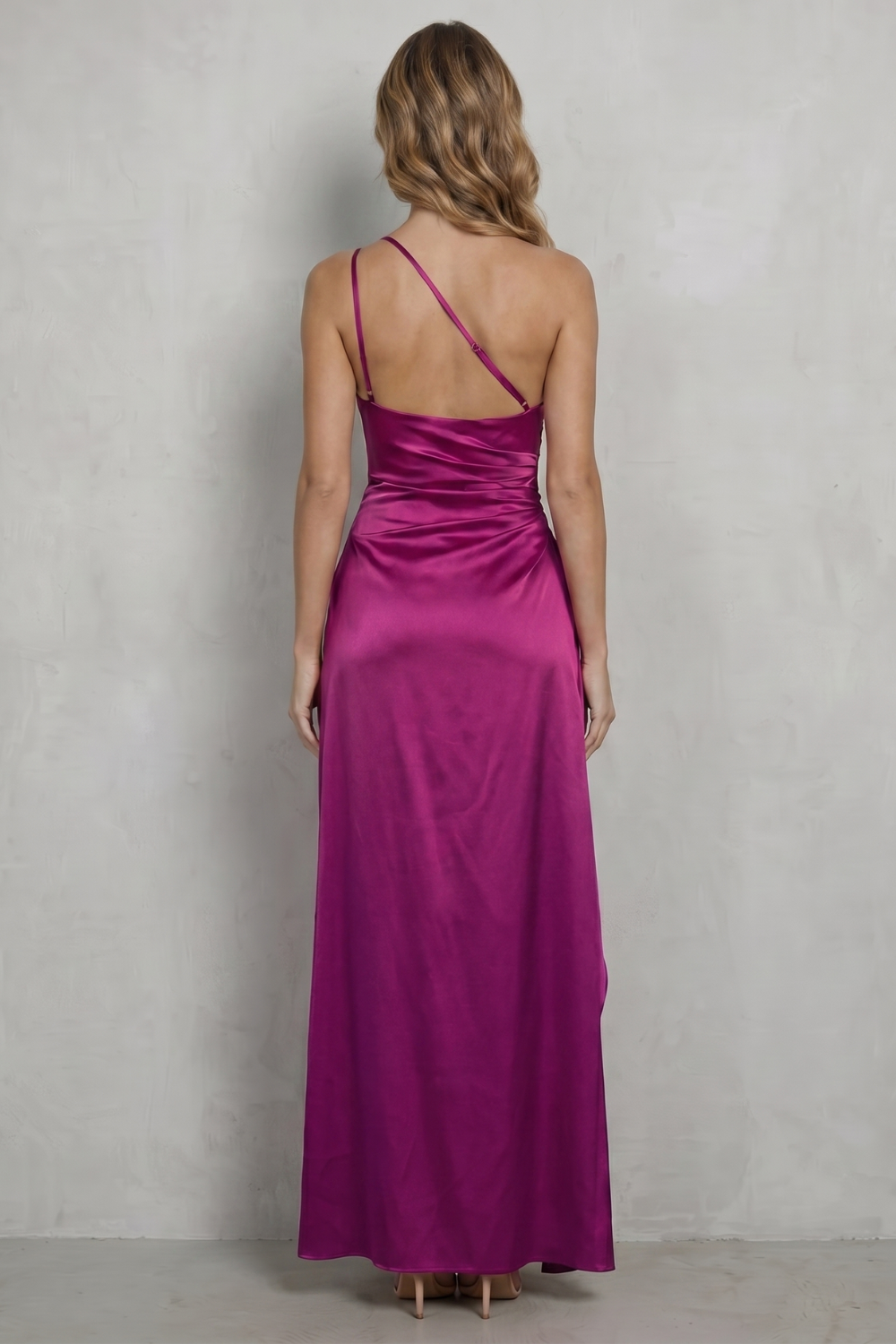 Scarlette – Liquid satin drape – One-shoulder evening gown-10601540649303-OLVIA ROSE LONDON