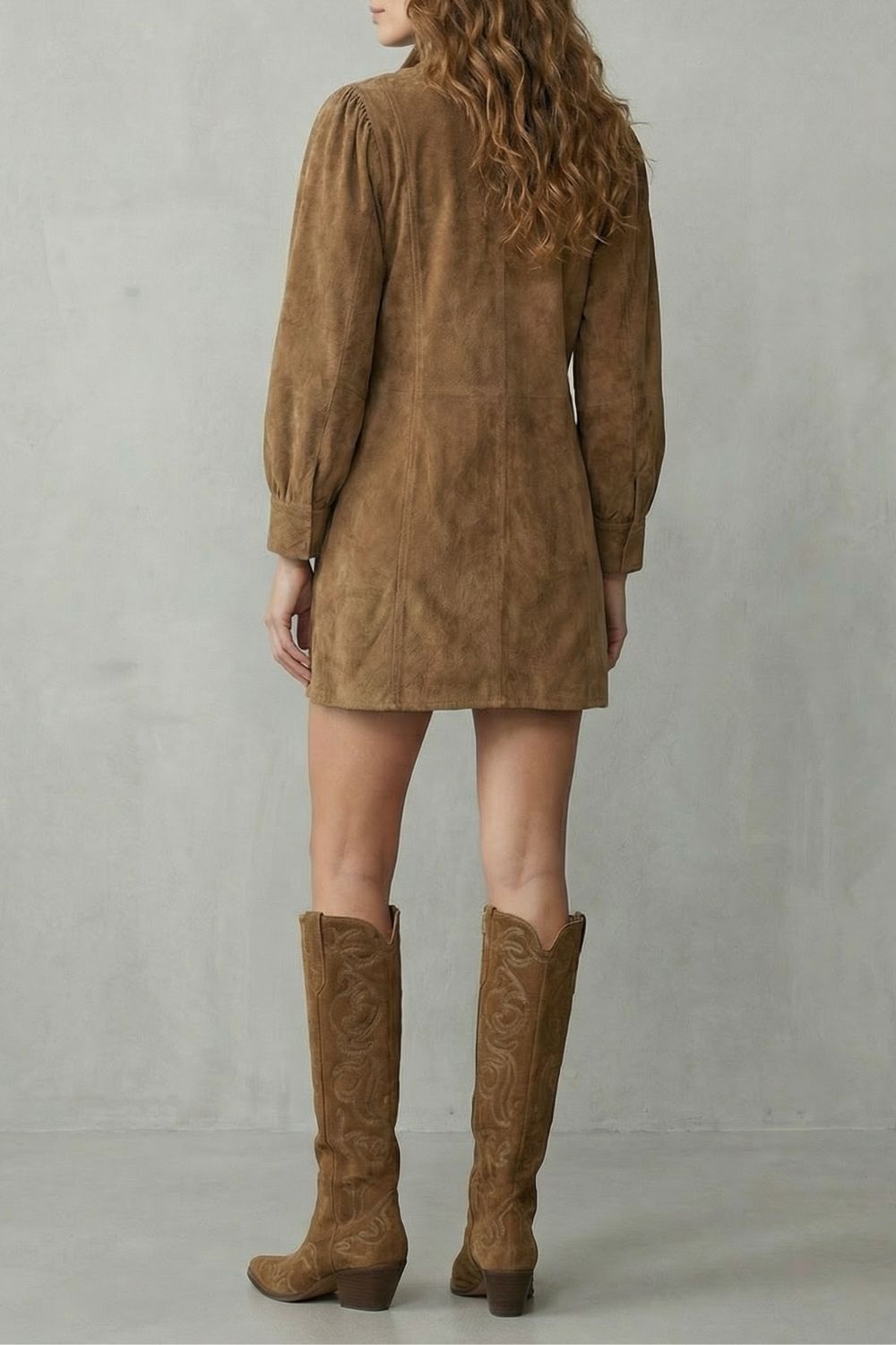 Valmira – Suede vintage charm – Mini dress-10452987576663-OLVIA ROSE LONDON