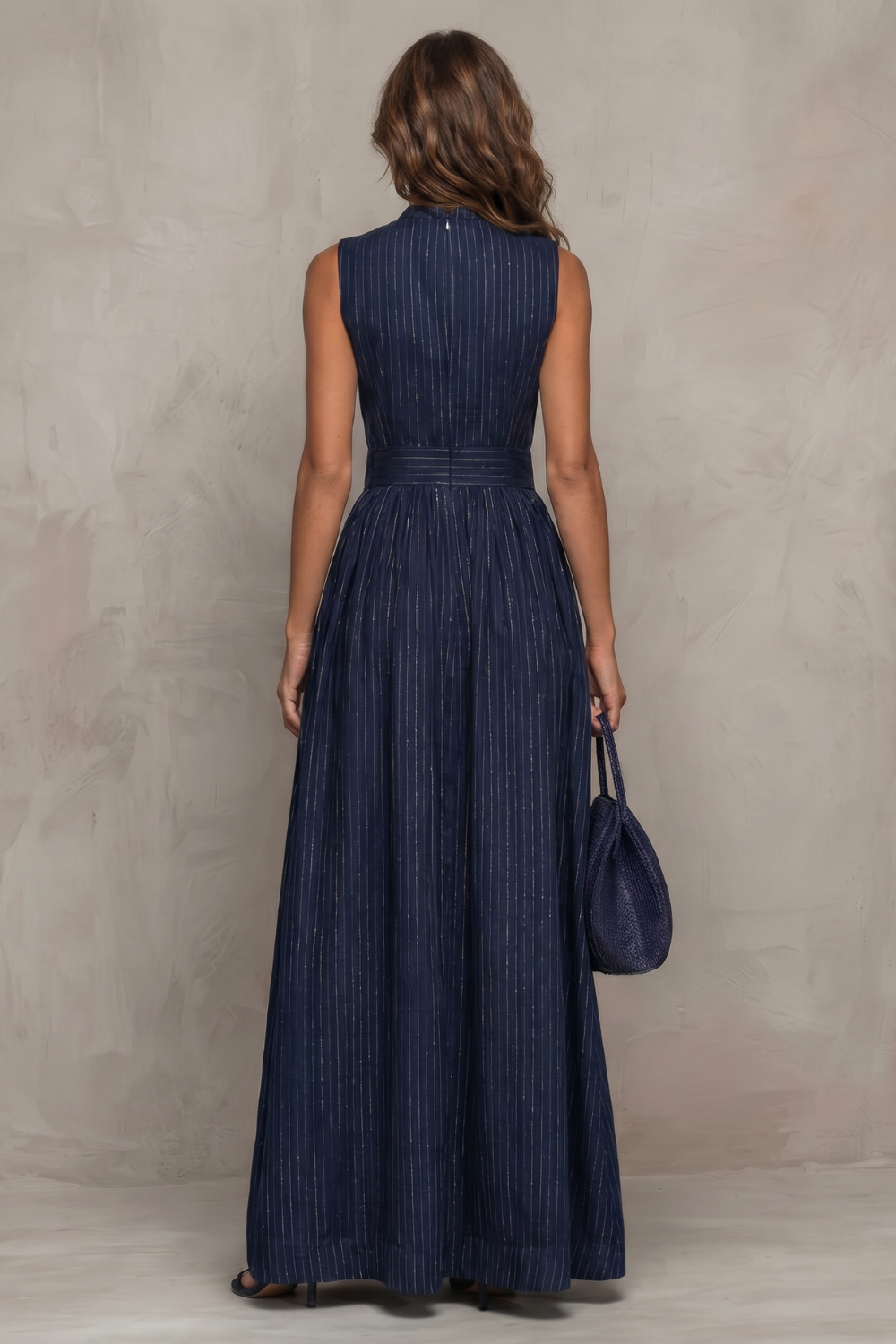 Seravelle – Striped elegant keyhole – Wide leg jumpsuit-10644027277655-OLVIA ROSE LONDON