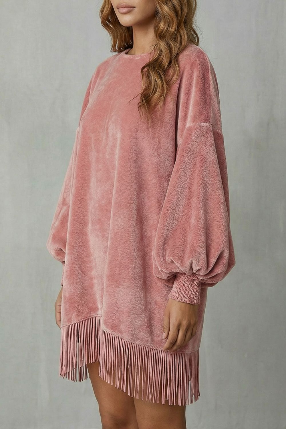 Bellurie – Voluminous sleeves – Fringe mini dress-10452963361111-OLVIA ROSE LONDON