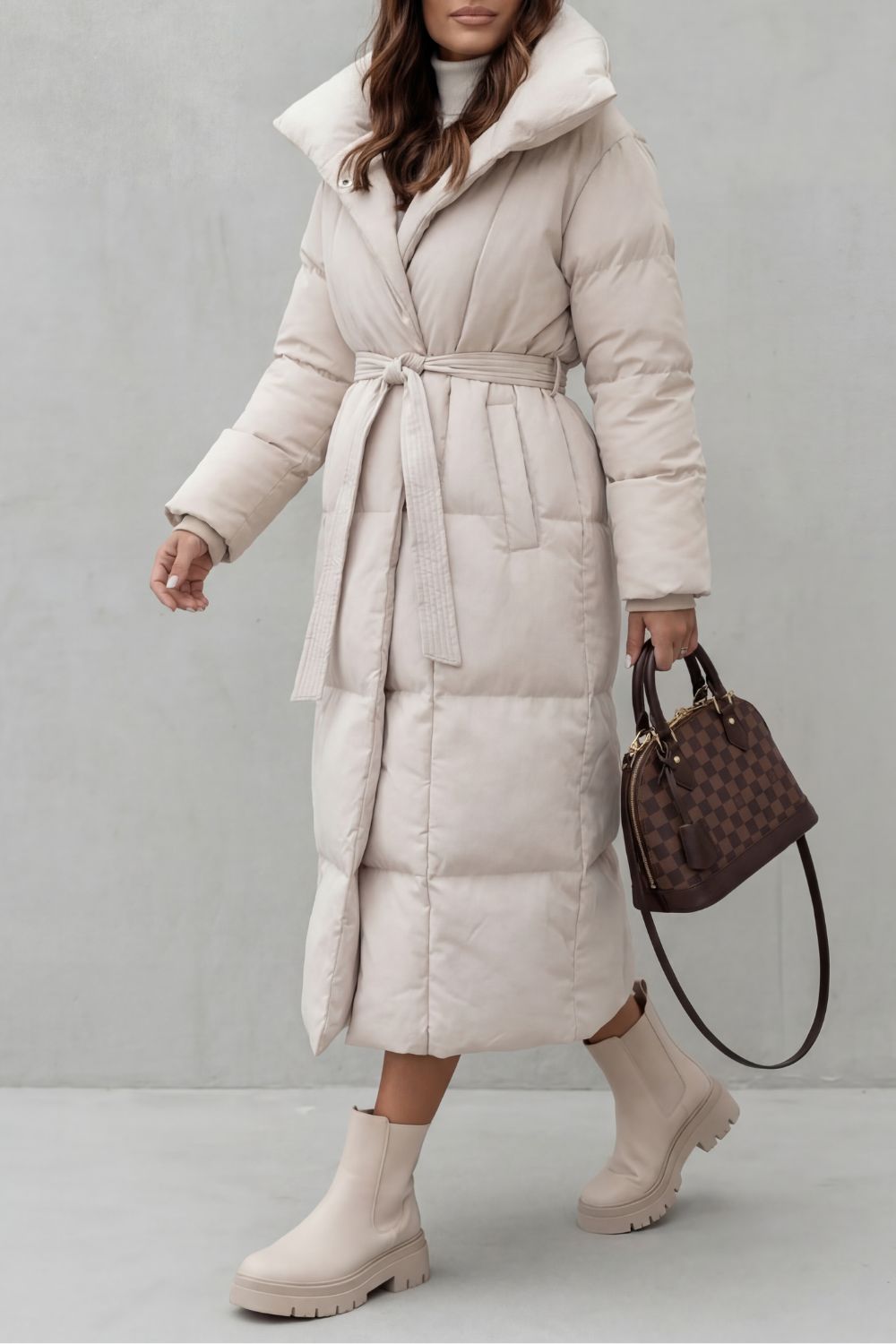 Frescetta – Belted silhouette – Long padded puffer coat-10469890031959-OLVIA ROSE LONDON