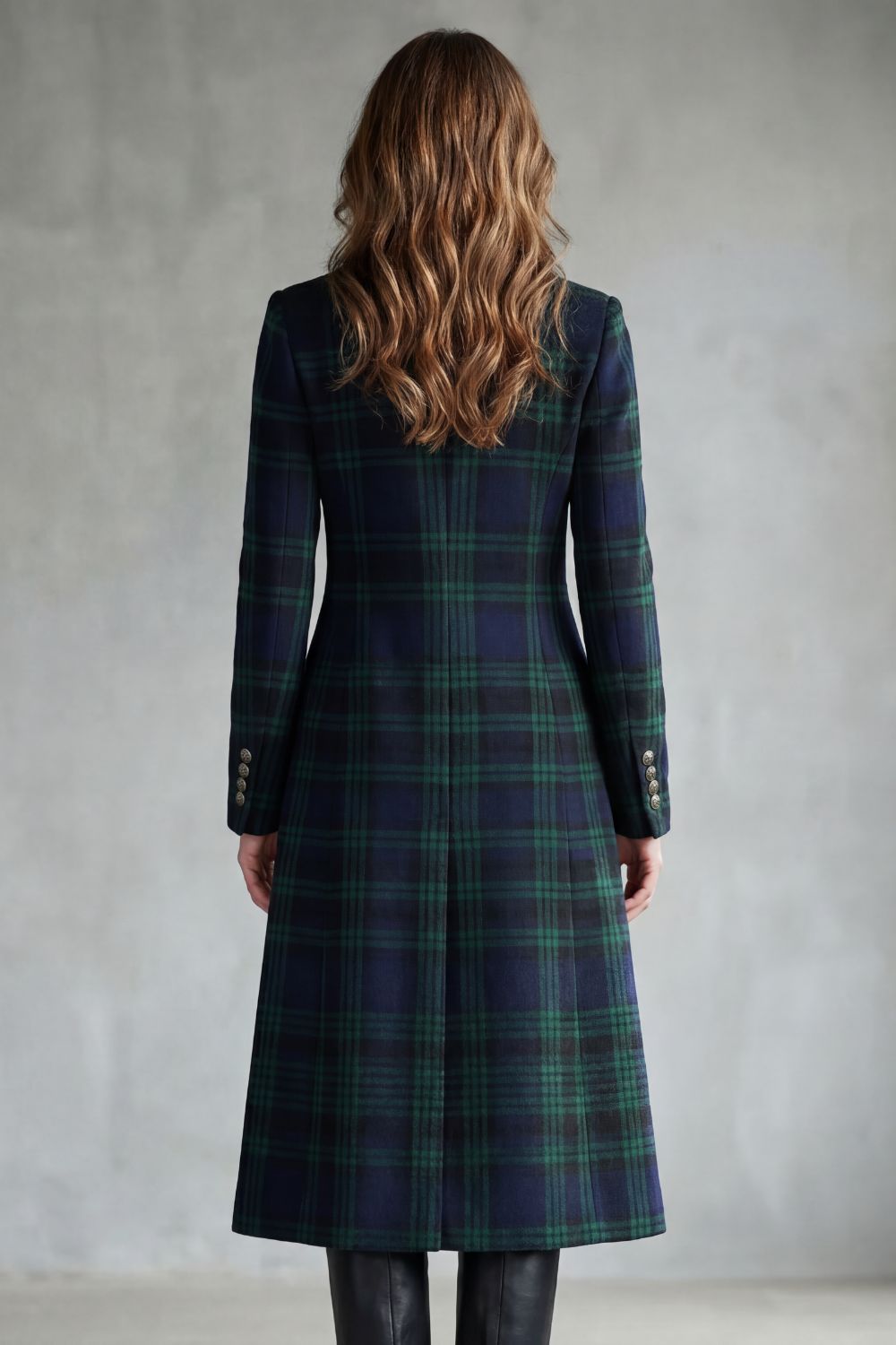 Rowleigh – Highland check silhouette – Wool blend coat-10475328143703-OLVIA ROSE LONDON