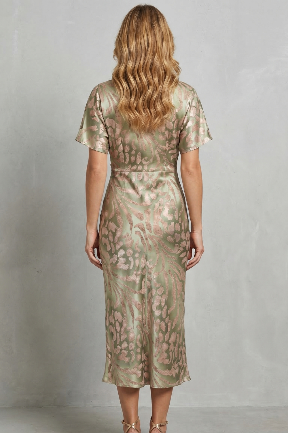 Zarielle – Draped elegance – V neck maxi dress-10619263517015-OLVIA ROSE LONDON