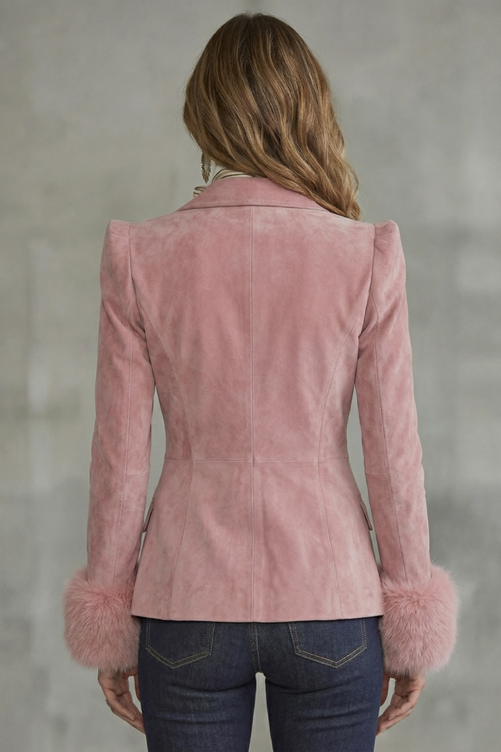 Élouren – Tailored slim fit elegance – Suede blazer-10644576436567-OLVIA ROSE LONDON