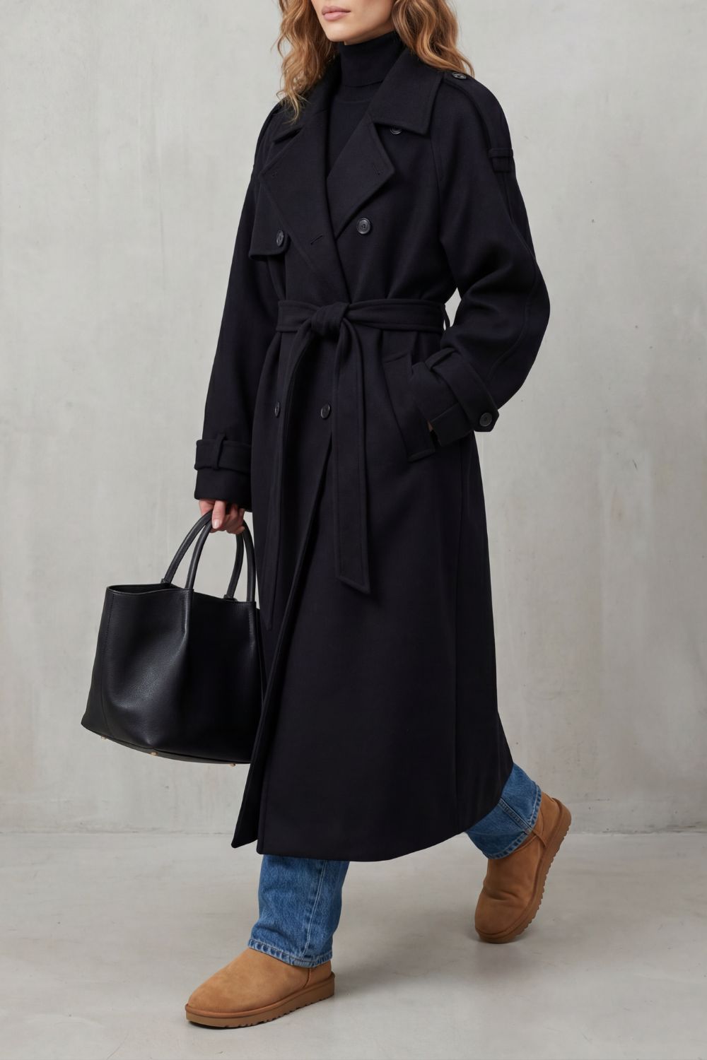 Noirvaine – Oversized silhouette – Wool trench coat-10472150696279-OLVIA ROSE LONDON