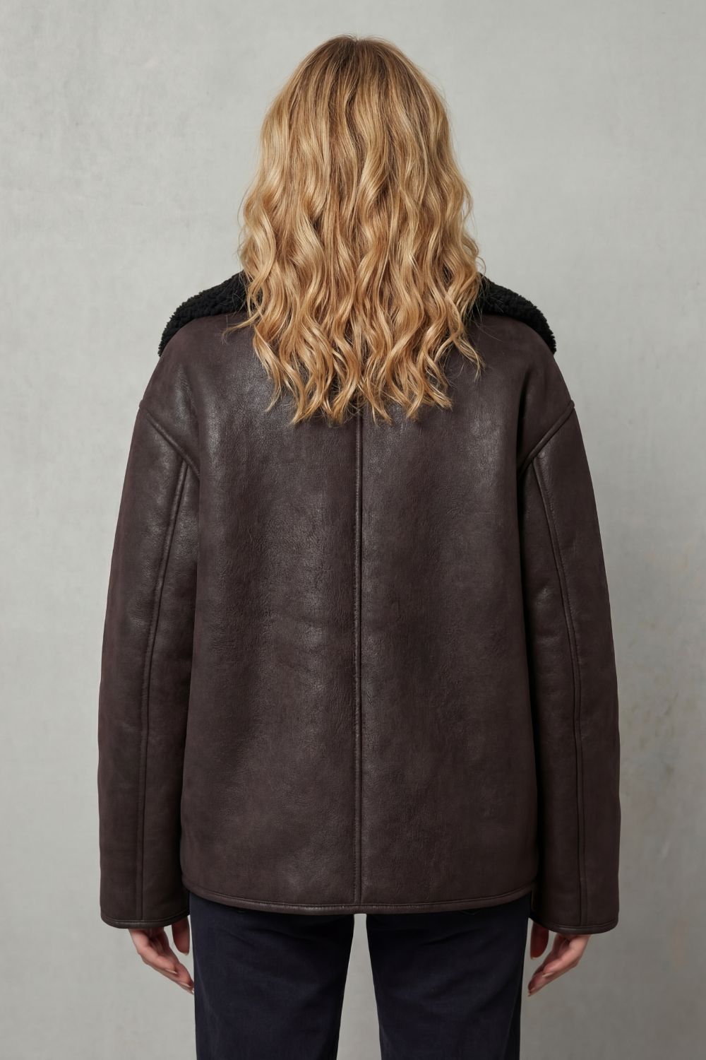 Bravonne – Shearling-lined design – Oversized aviator jacket-10477023691095-OLVIA ROSE LONDON