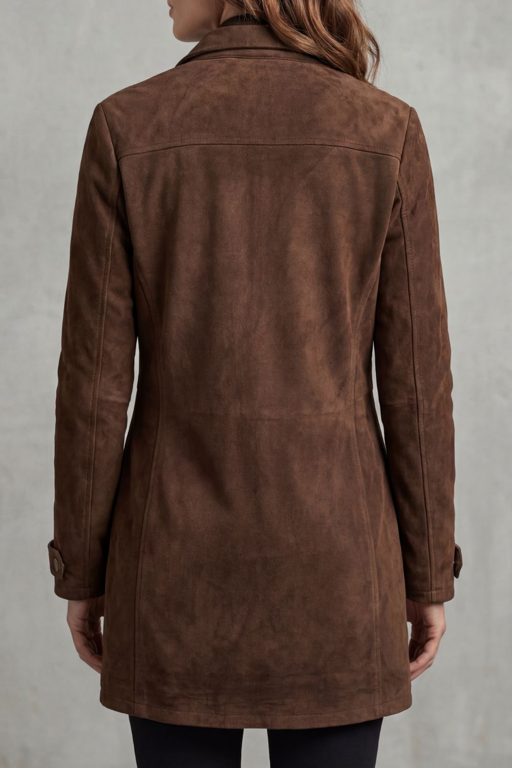 Bellavue – Tailored suede finish – Longline coat-10471164150103-OLVIA ROSE LONDON