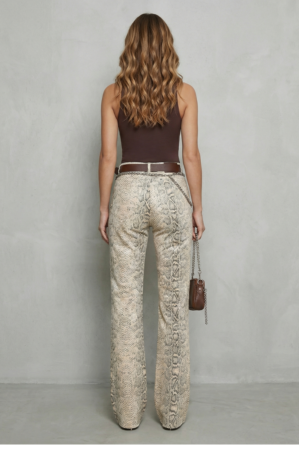 Seraphielle – Snake print elegance – Palazzo jeans-10427395604823-OLVIA ROSE LONDON