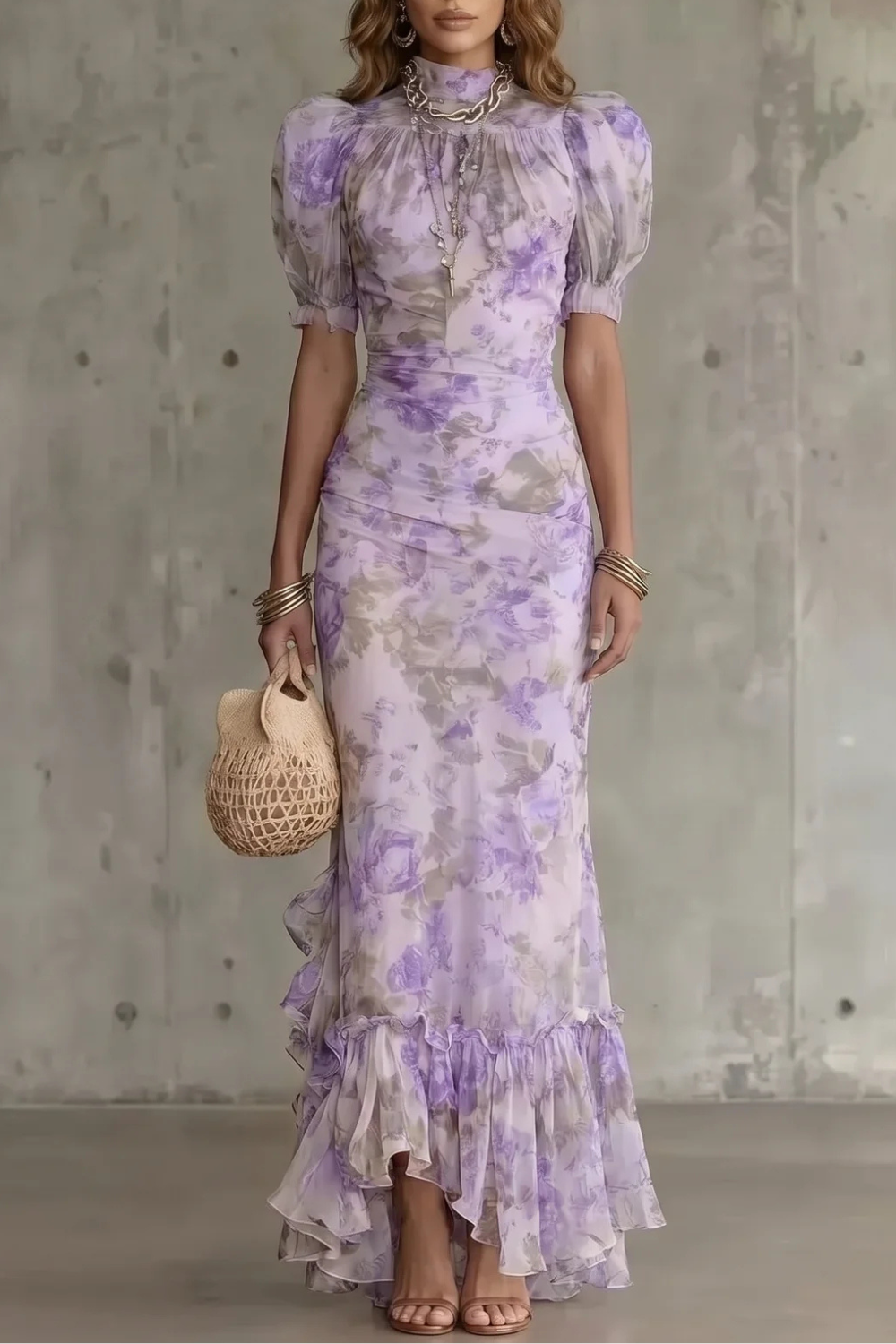 Roselique – Romantic floral silhouette – Maxi dress-10642184733015-OLVIA ROSE LONDON