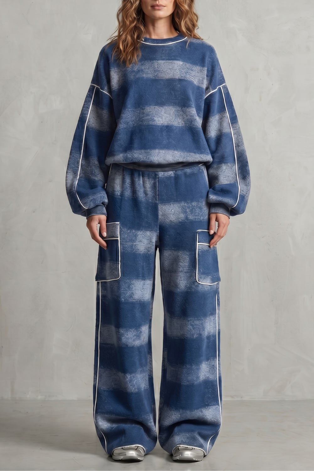 Rovienne – Distressed plaid street style – Two piece set-10644030652759-OLVIA ROSE LONDON