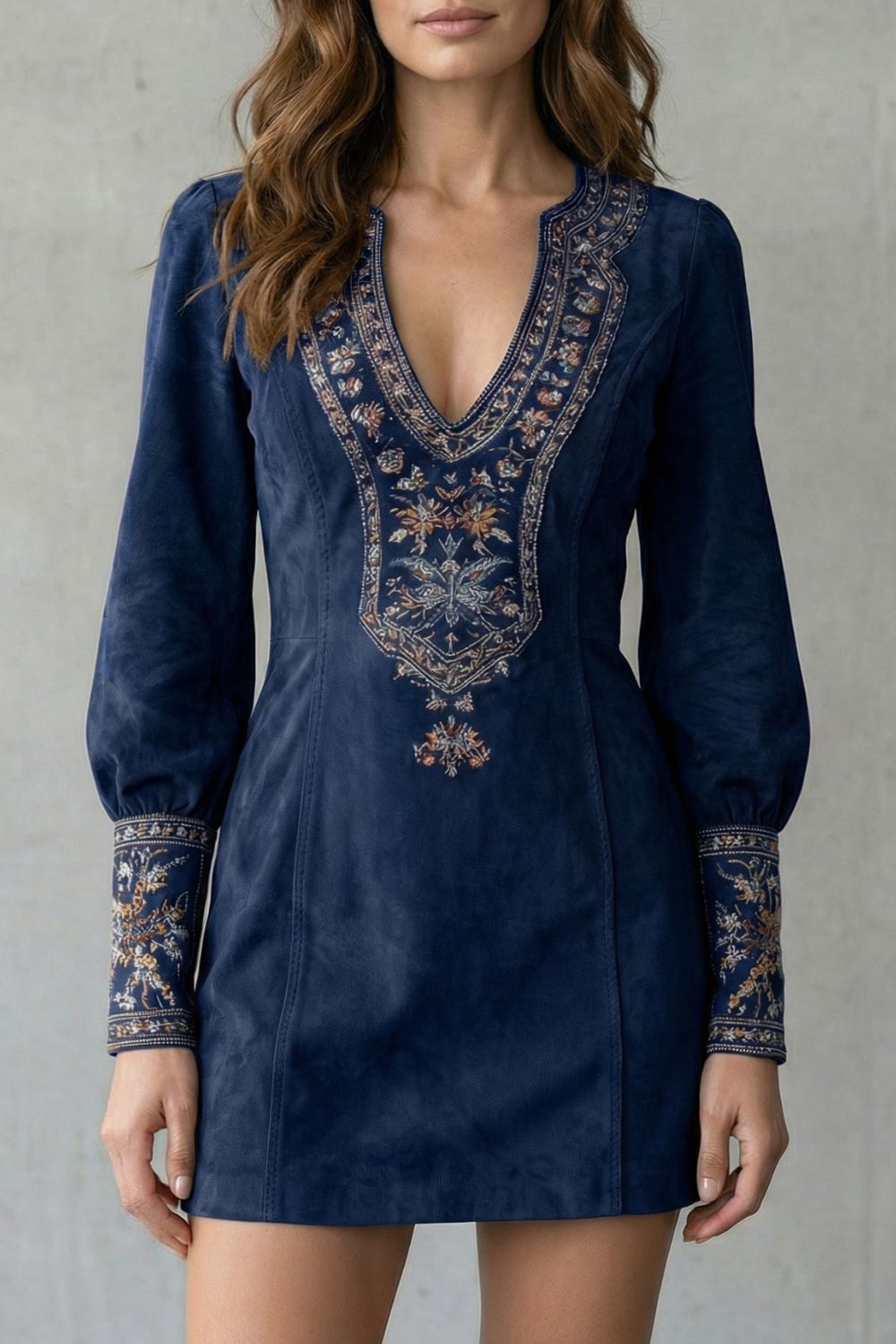 Eliranne – Embroidered detail – Boho mini dress-10452947108183-OLVIA ROSE LONDON