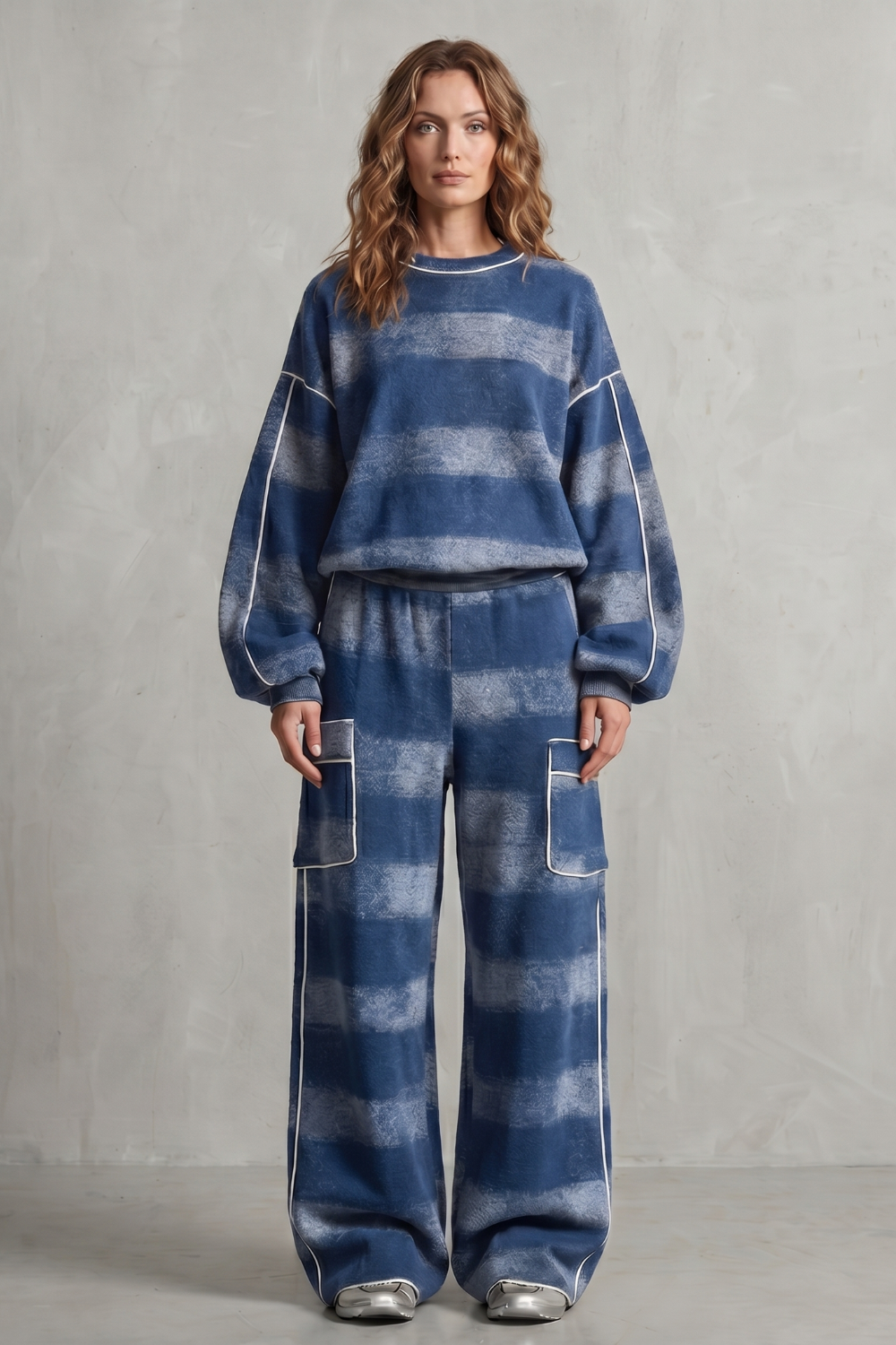 Rovienne – Distressed plaid street style – Two piece set-10644030652759-OLVIA ROSE LONDON