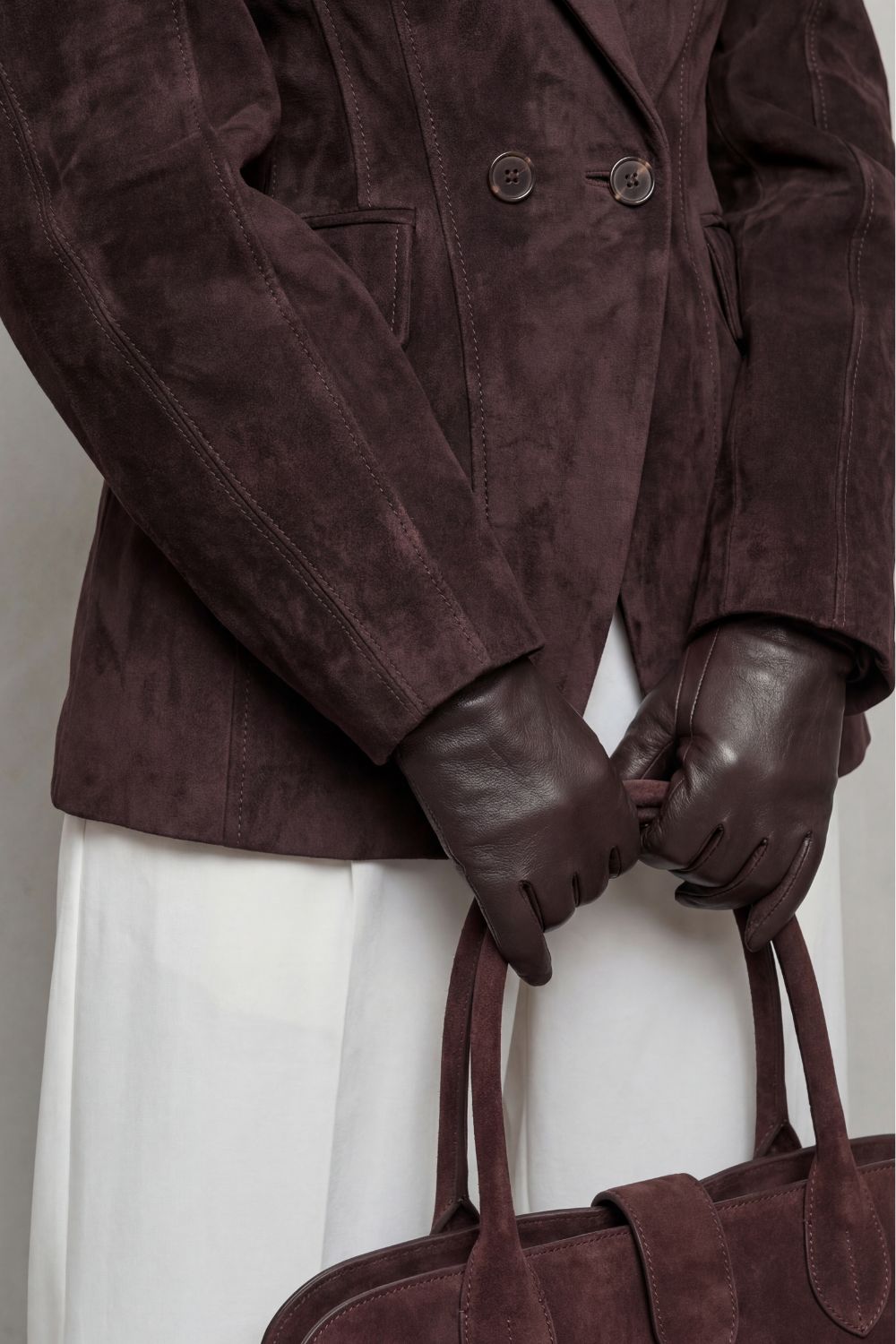 Savrielle – Sculpted silhouette – Suede jacket-10472590115159-OLVIA ROSE LONDON