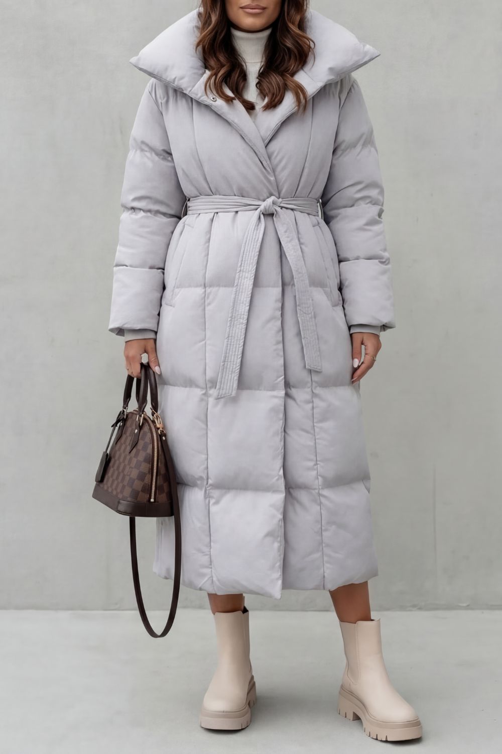 Frescetta – Belted silhouette – Long padded puffer coat-10469890031959-OLVIA ROSE LONDON