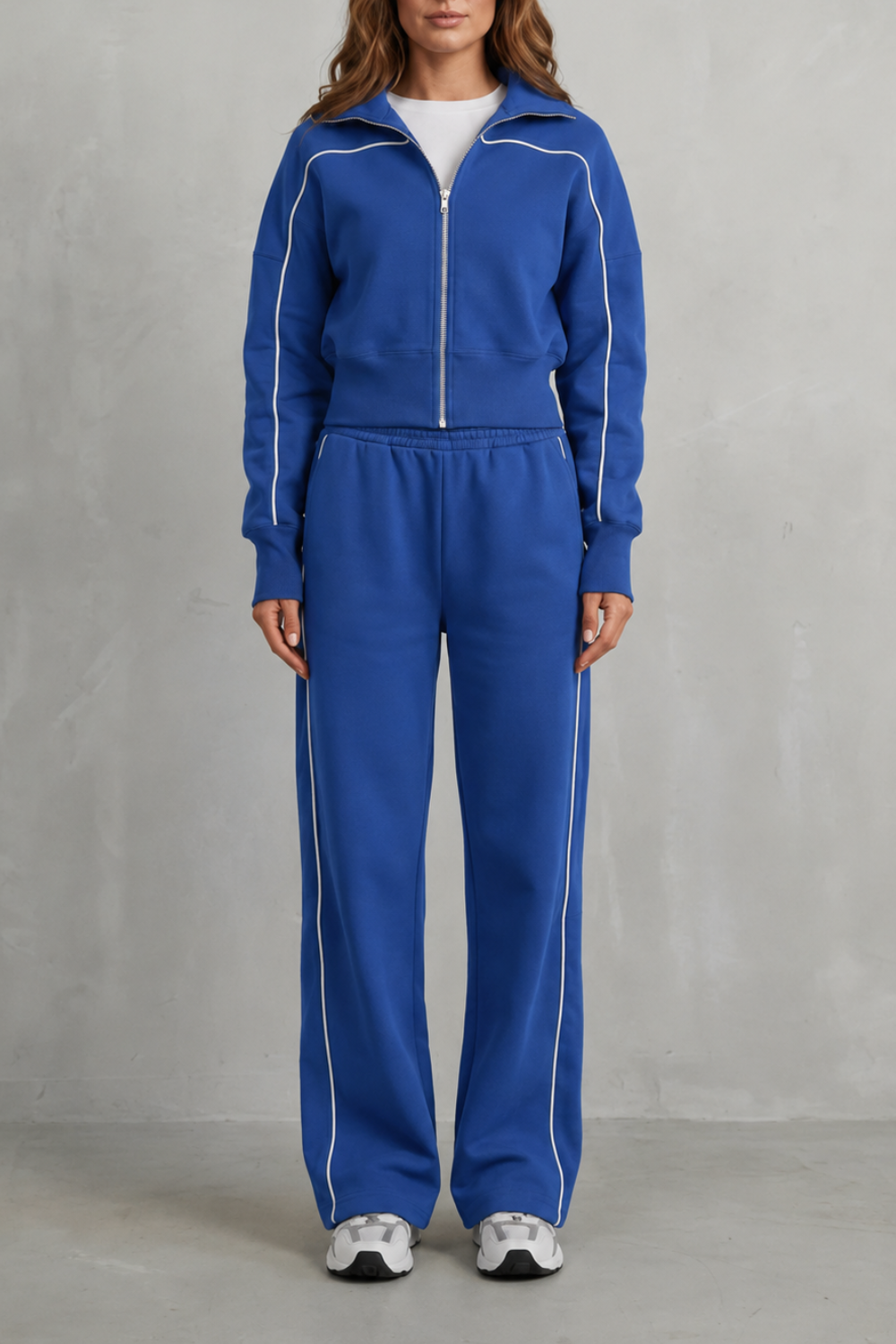 Savina – Urban Edge Piped Zip Jacket & Wide-Leg Pants Set-10508125569367-OLVIA ROSE LONDON