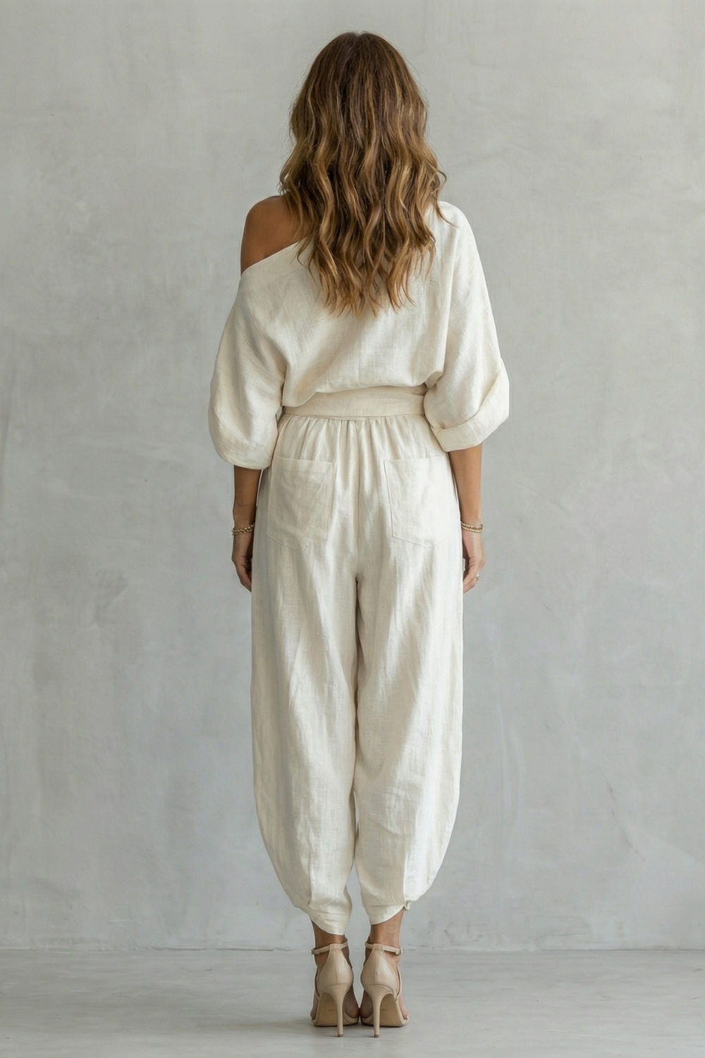 Alméra – Relaxed off shoulder elegance – Two piece set-10644029079895-OLVIA ROSE LONDON