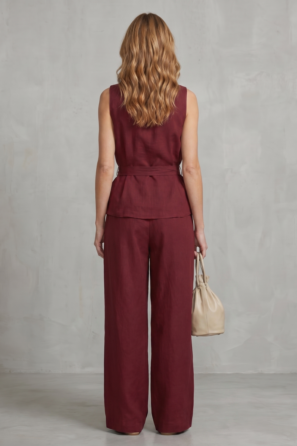 Alvera – Elegant tie-waist silhouette – Two-piece trouser set-10911740428631-OLVIA ROSE LONDON