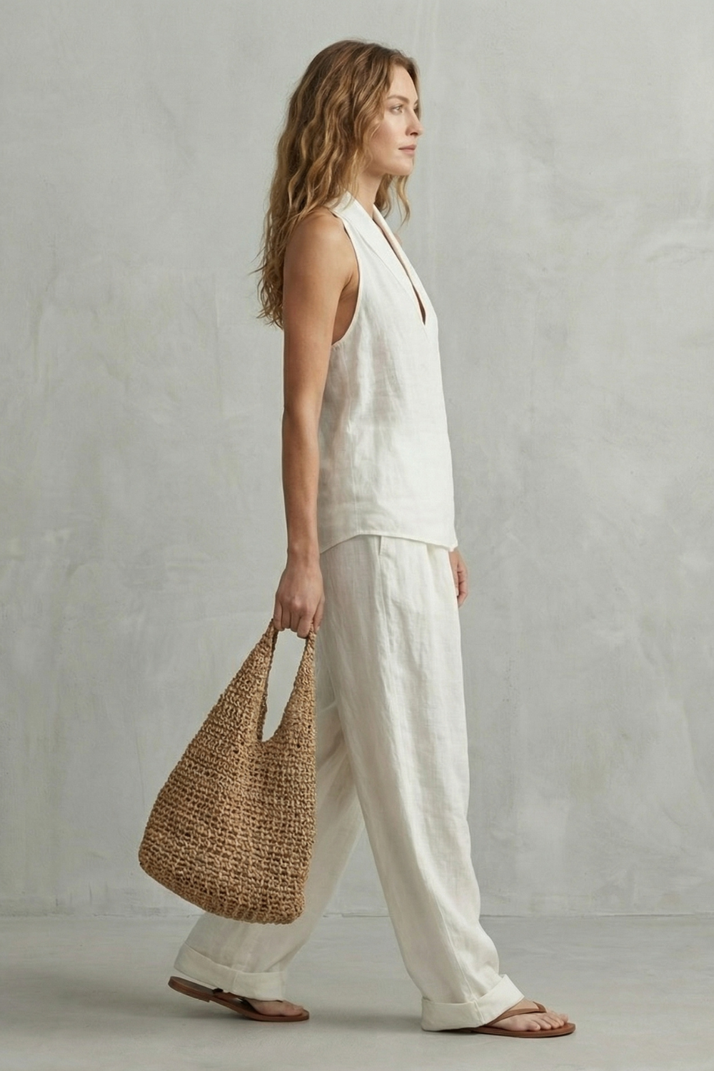 Alvéra – Relaxed linen allure – Top and trouser set-10642278613335-OLVIA ROSE LONDON