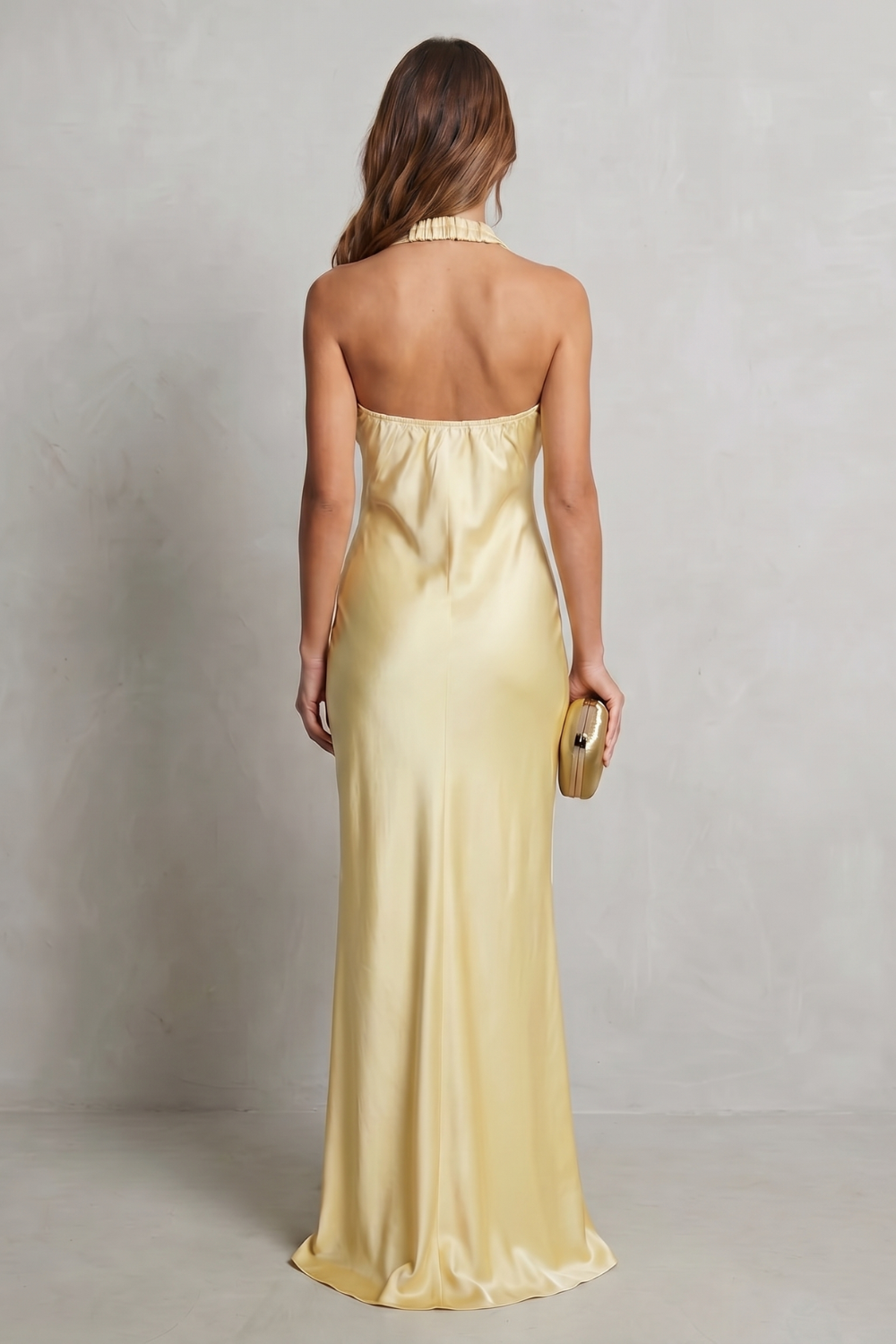 Auréliane – Golden hour elegance – Off-shoulder satin evening gown-10601526657367-OLVIA ROSE LONDON