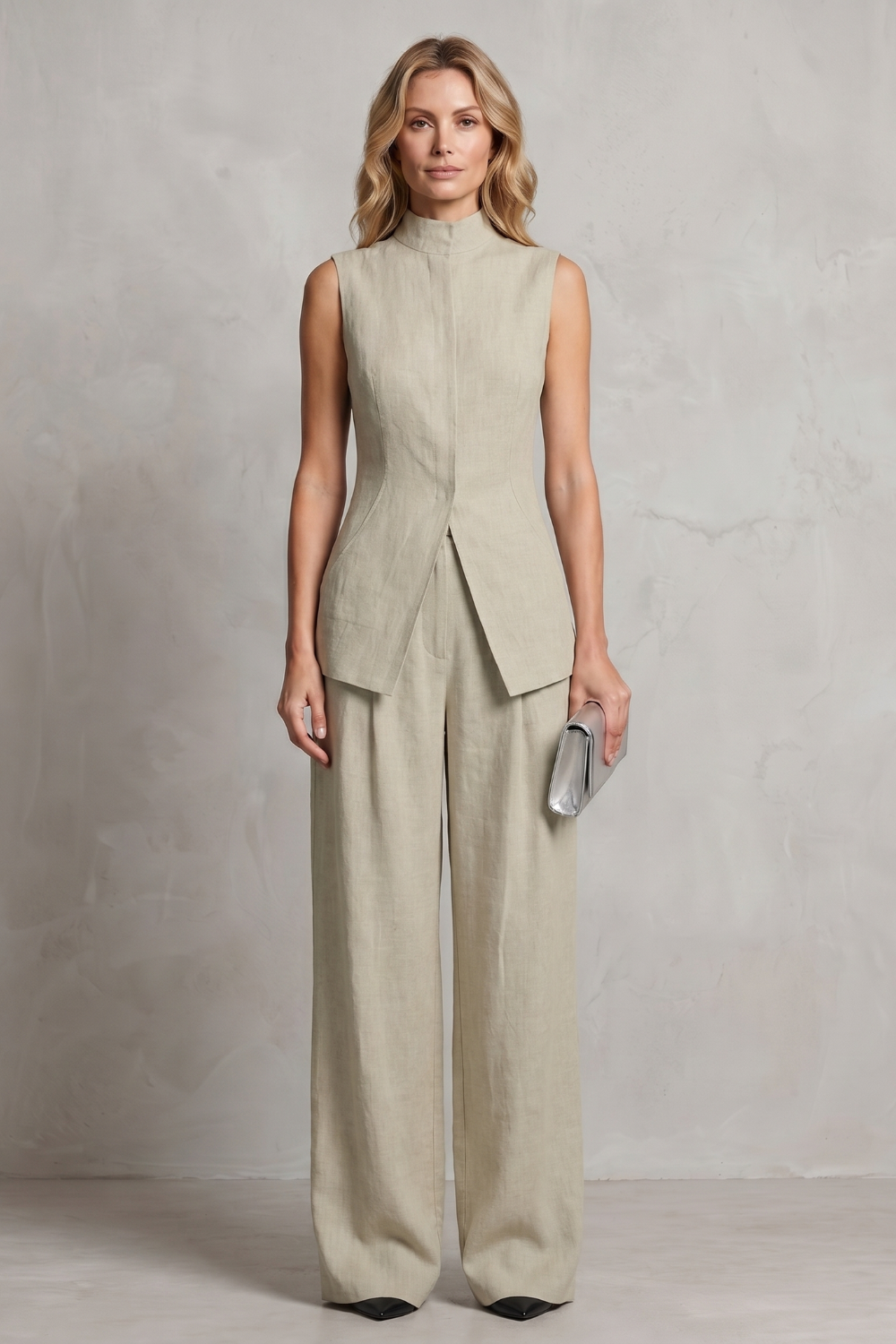 Aurellia – Draped tailored elegance – Trouser set-10914564800855-OLVIA ROSE LONDON
