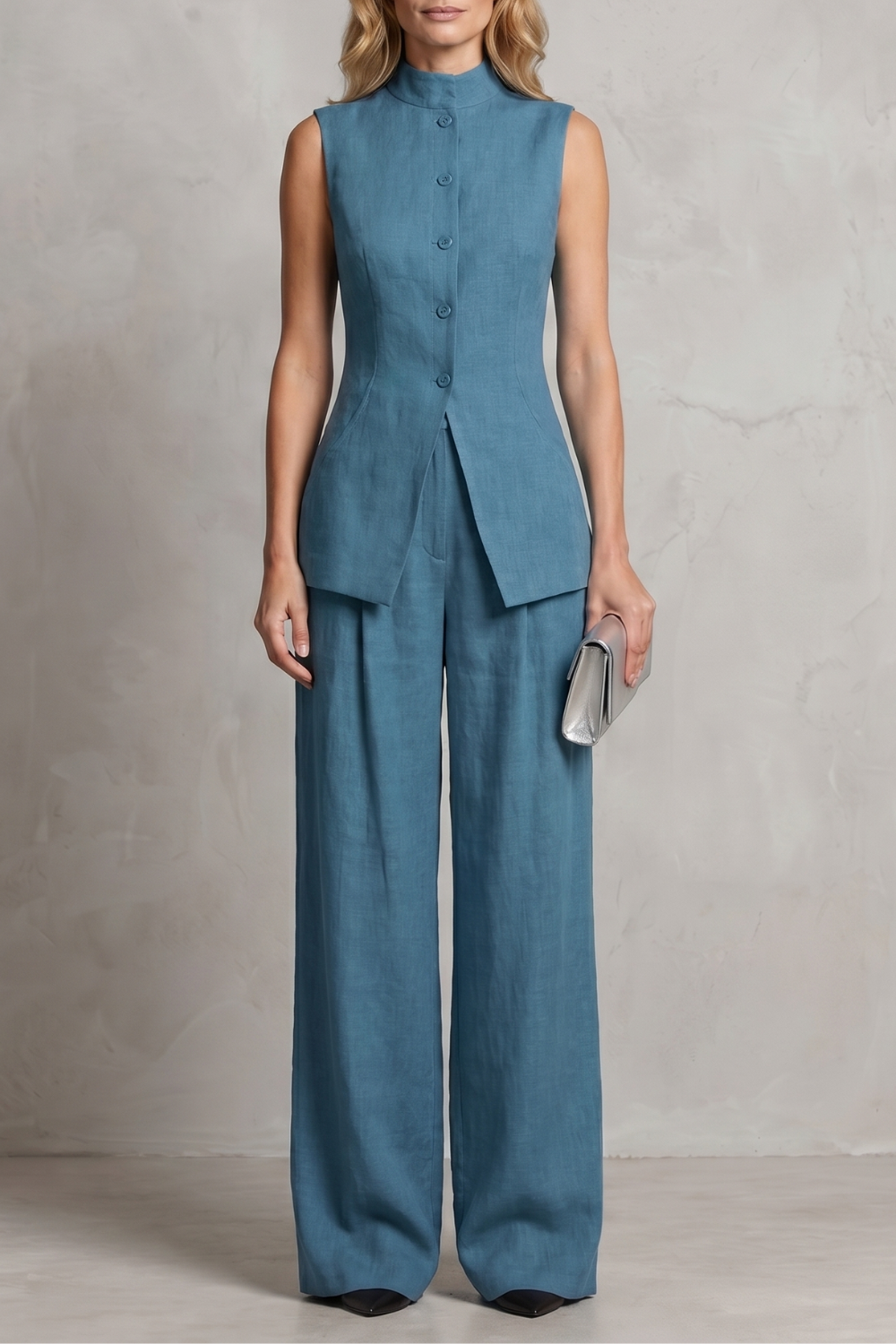 Aurellia – Draped tailored elegance – Trouser set-10914564800855-OLVIA ROSE LONDON