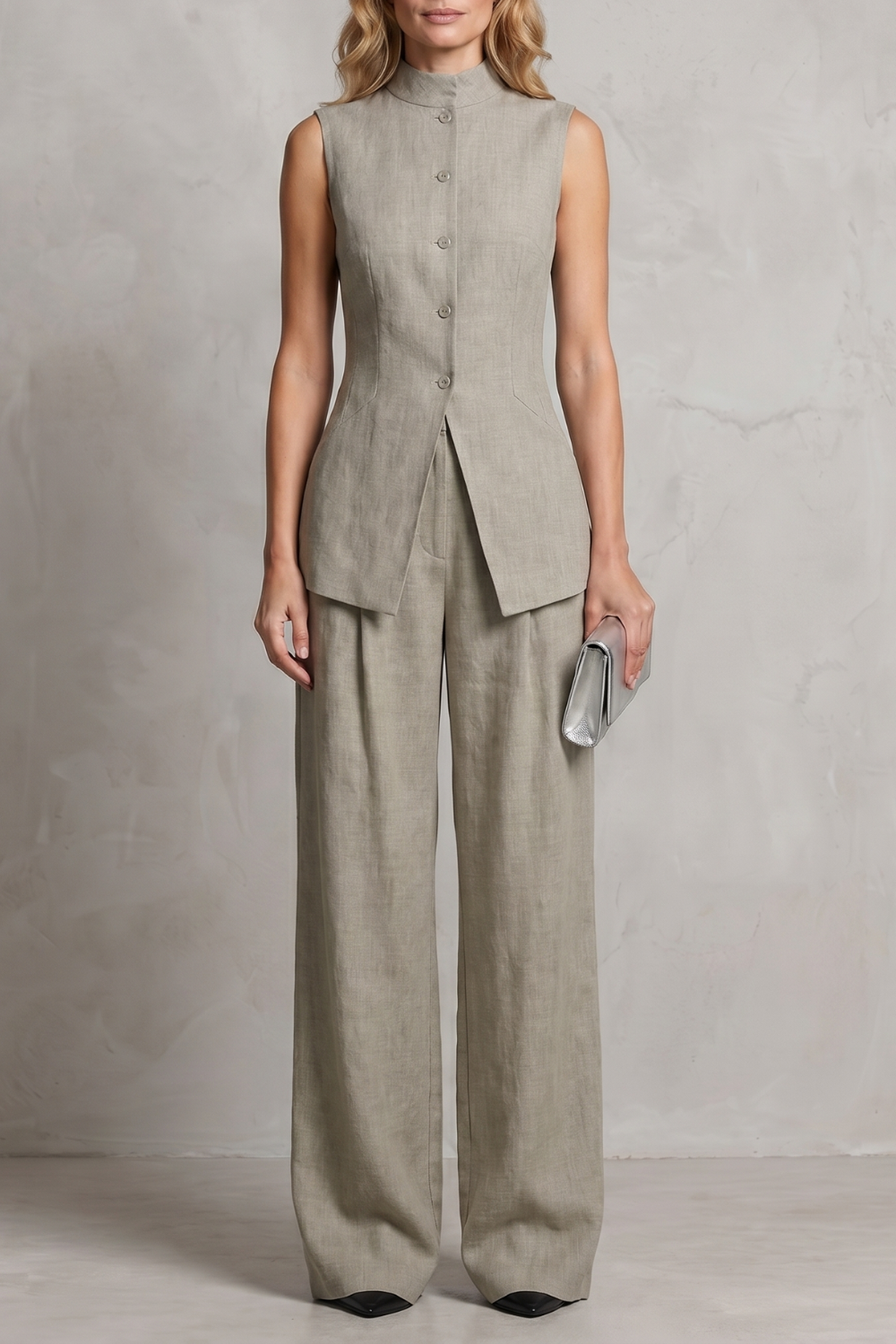Aurellia – Draped tailored elegance – Trouser set-10914564800855-OLVIA ROSE LONDON