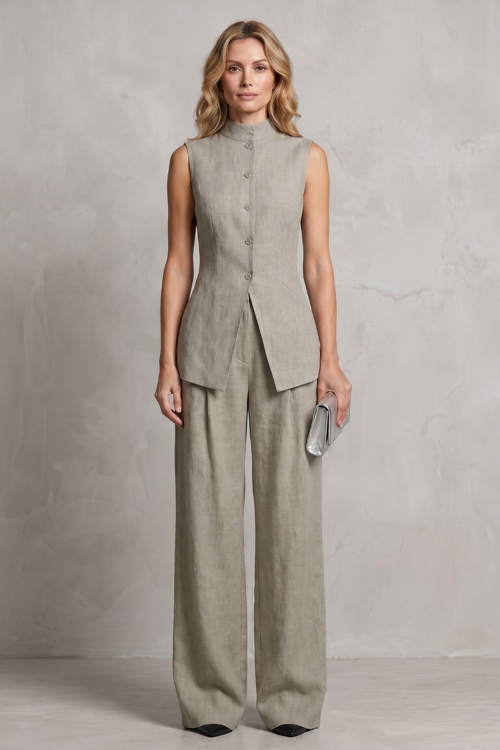 Aurellia – Draped tailored elegance – Trouser set-10914564800855-OLVIA ROSE LONDON