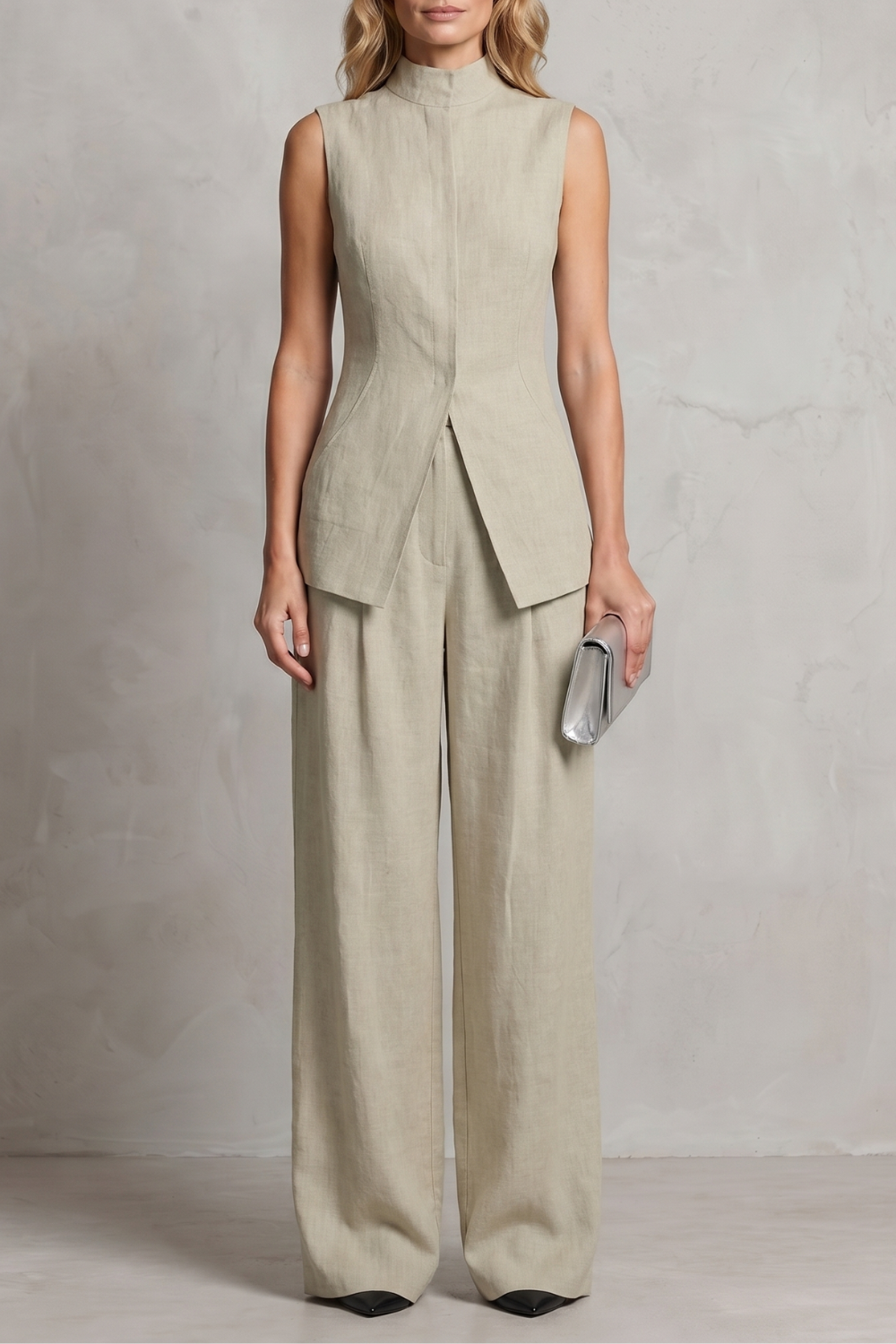 Aurellia – Draped tailored elegance – Trouser set-10914564800855-OLVIA ROSE LONDON