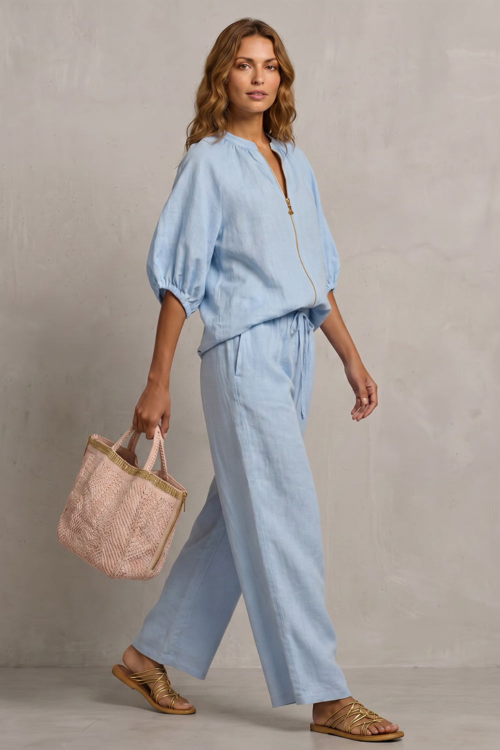 Aurellia – Relaxed zip-front comfort – Trouser set-10908818637143-OLVIA ROSE LONDON