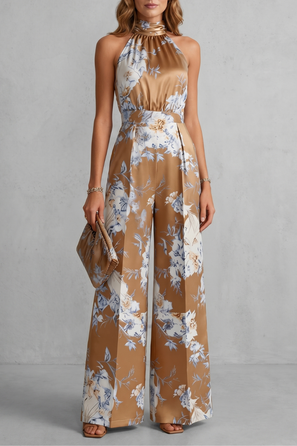 Aurelline – Romantic floral print – Halter jumpsuit-10924862865751-OLVIA ROSE LONDON