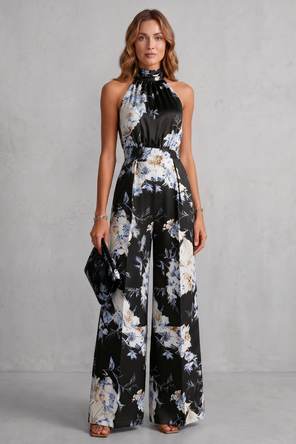 Aurelline – Romantic floral print – Halter jumpsuit-10924862865751-OLVIA ROSE LONDON